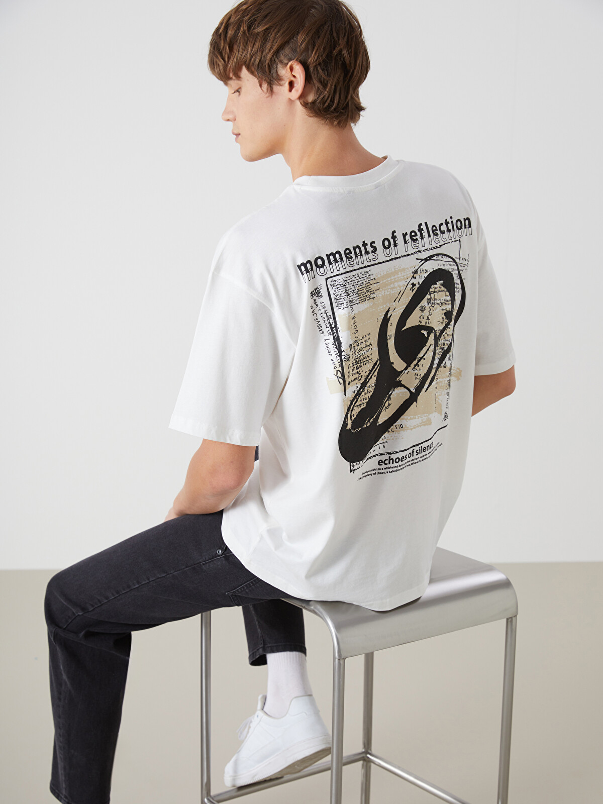 XSIDE Crew Neck Short Sleeve Printed Combed Cotton Men's T-shirt