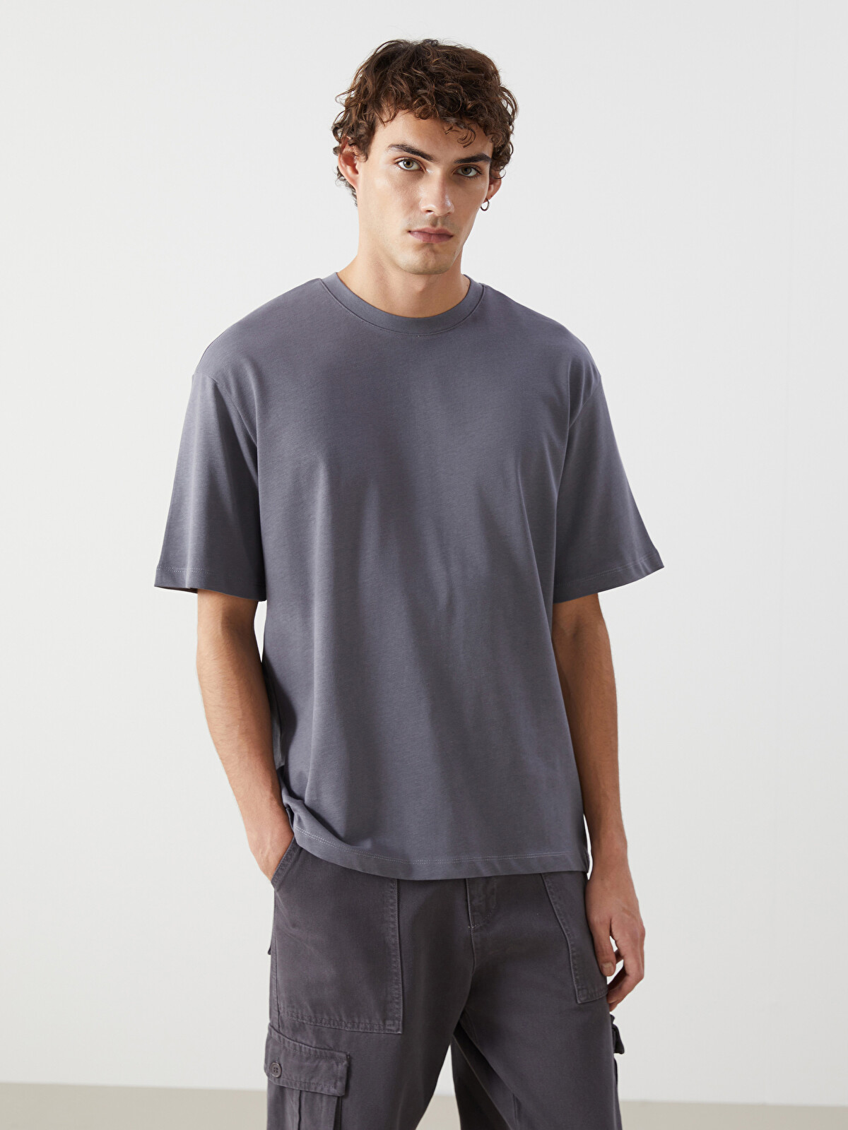 XSIDE Crew Neck Jersey Men's T-Shirt - S52693Z8-VYK - LC Waikiki
