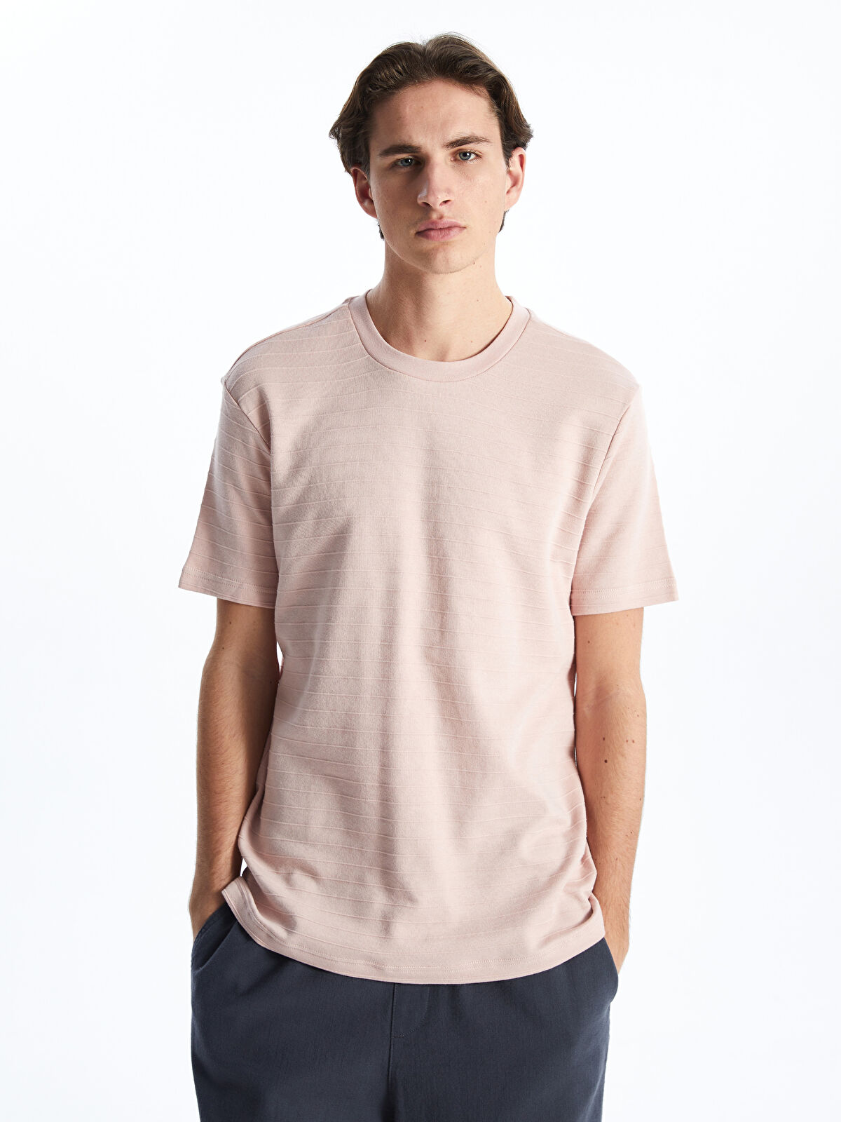 8YARS Men’s SideTuck Shirt XSIDE Crew Neck Short Sleeve Printed Combed Cotton Men's T
