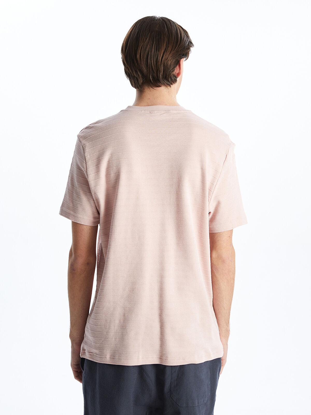 XSIDE Crew Neck Short Sleeve Striped Men's T-Shirt -S52712Z8