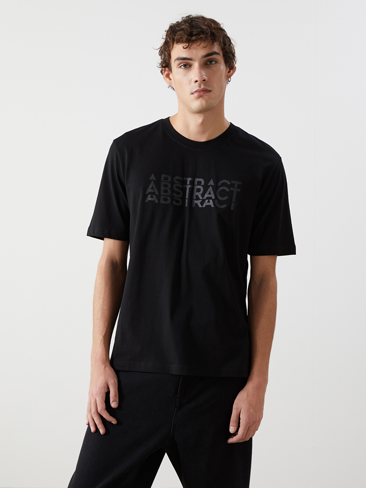 XSIDE Crew Neck Short Sleeve Printed Combed Cotton Men's T-shirt