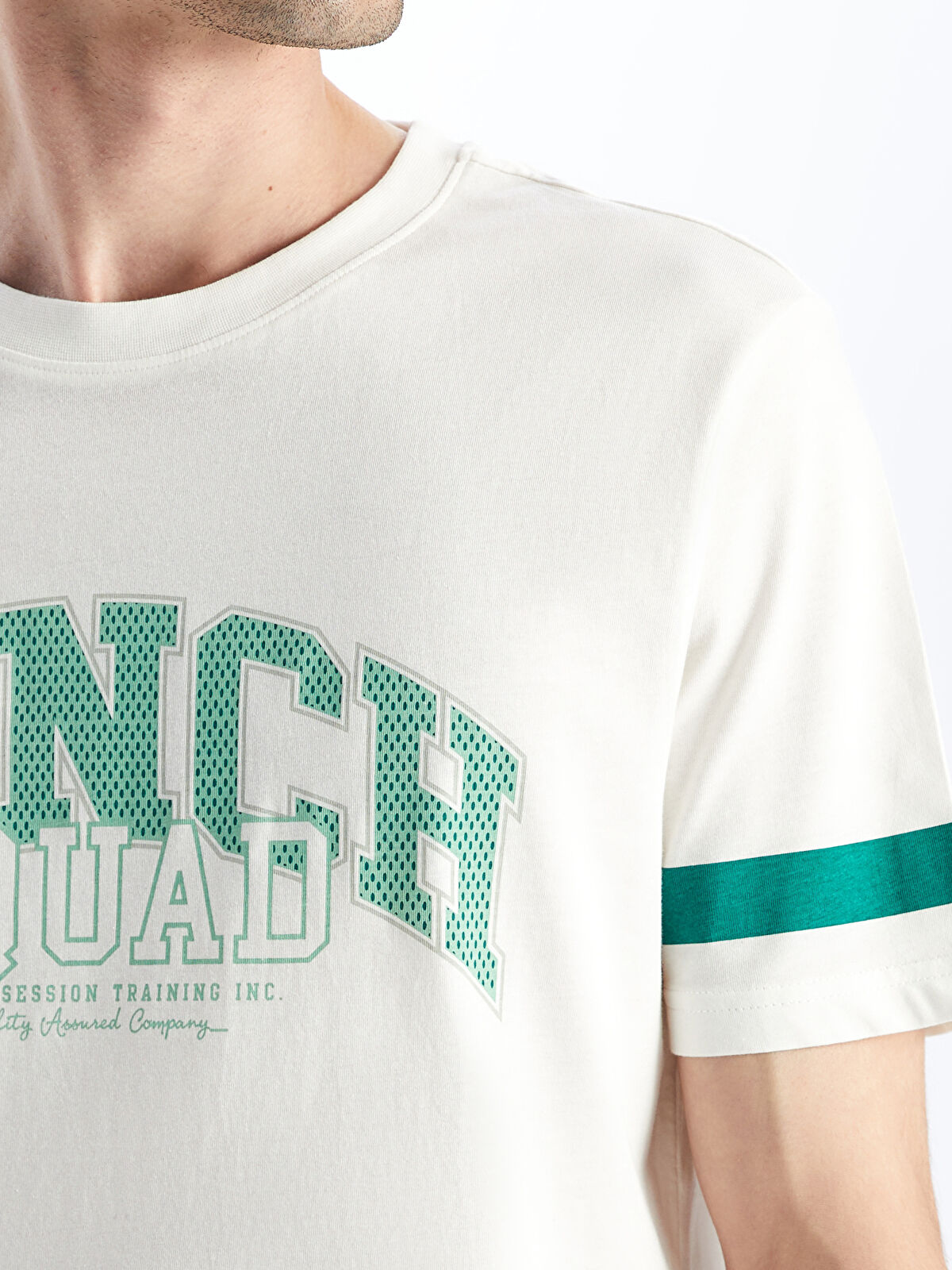 Crew Neck Short Sleeve Printed Combed Cotton Men's T-shirt