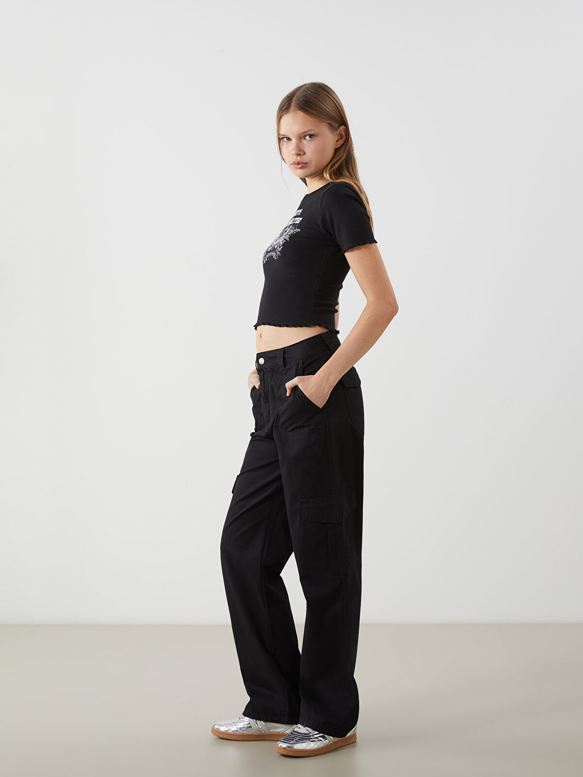 XSIDE Standard Fit Gabardine Women's Cargo Trousers -S52956Z8-CVL