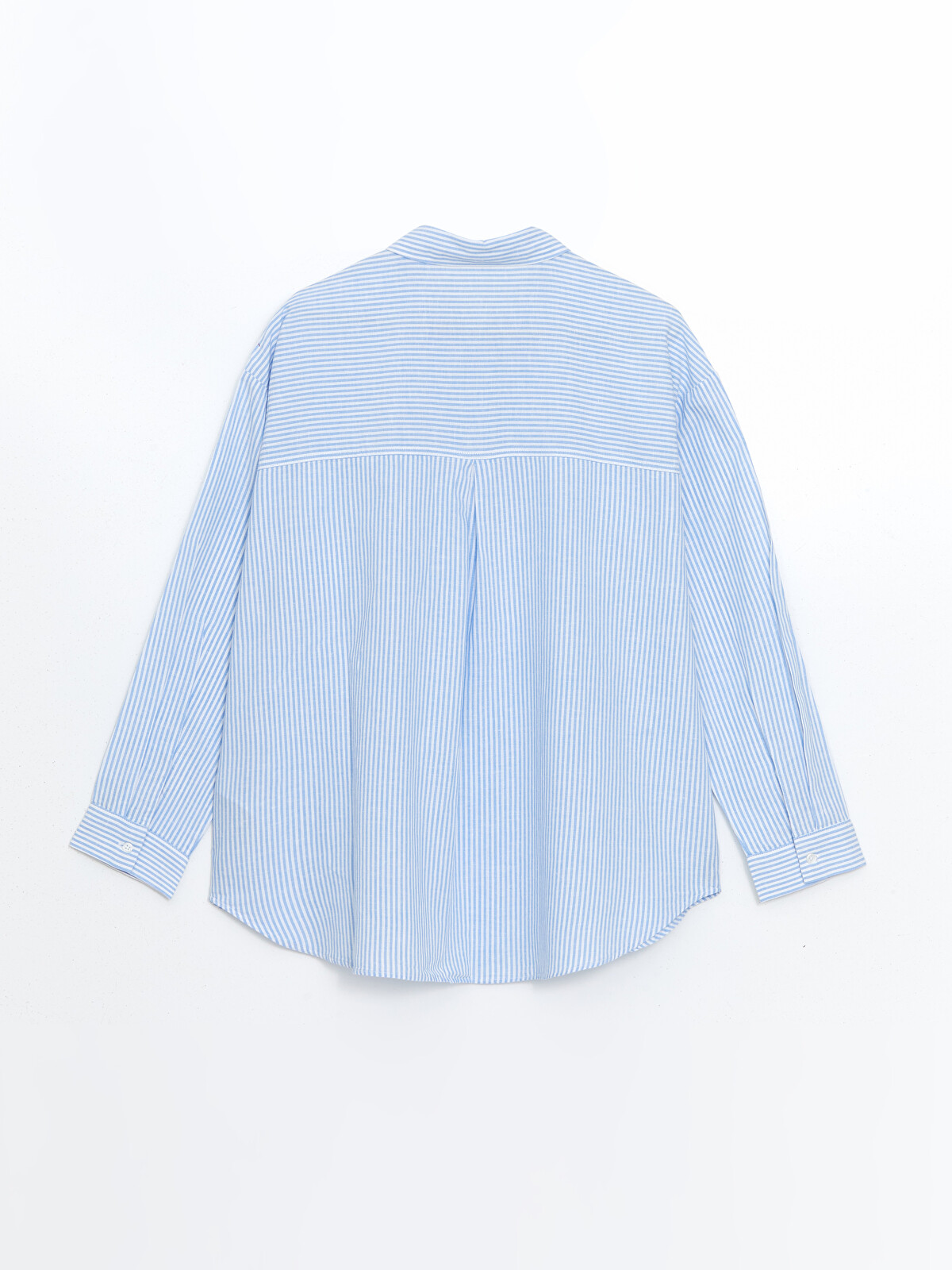 XSIDE Striped Oversize Linen Blend Women's Shirt - S53018Z8-LEH