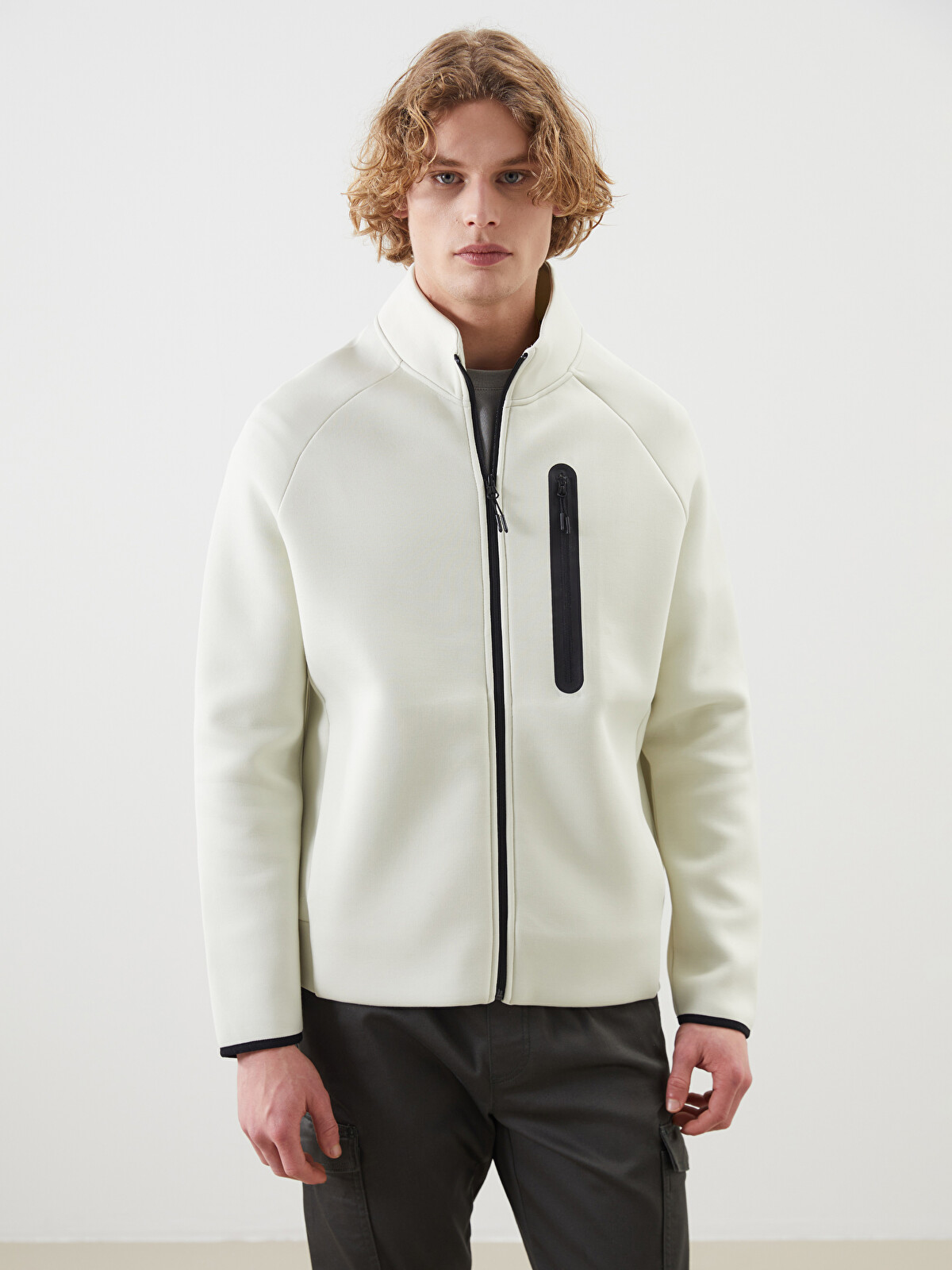 stayume0922ページ XSIDE ACTIVE Dik Yaka Uzun Kollu Erkek Fermuarlı Sweatshirt