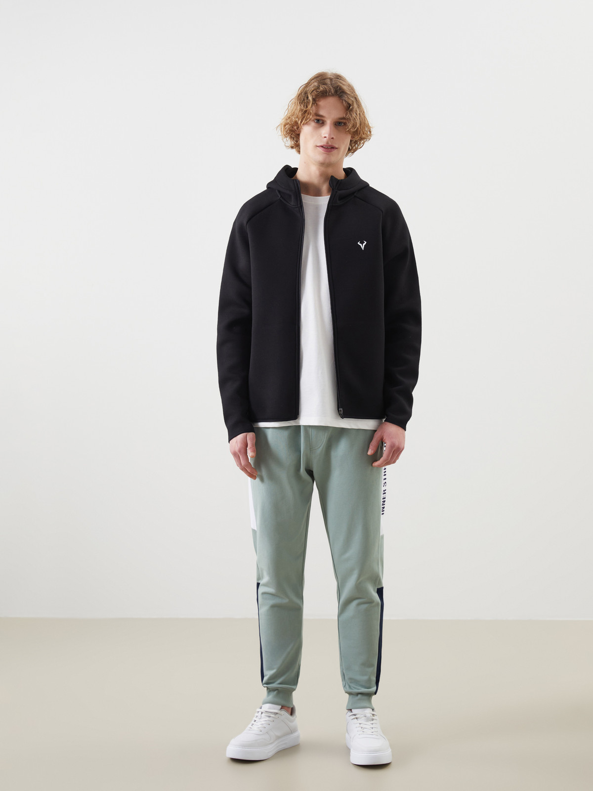 XSIDE ACTIVE Hooded Long Sleeve Men's Zip-up Sweatshirt - S53164Z8