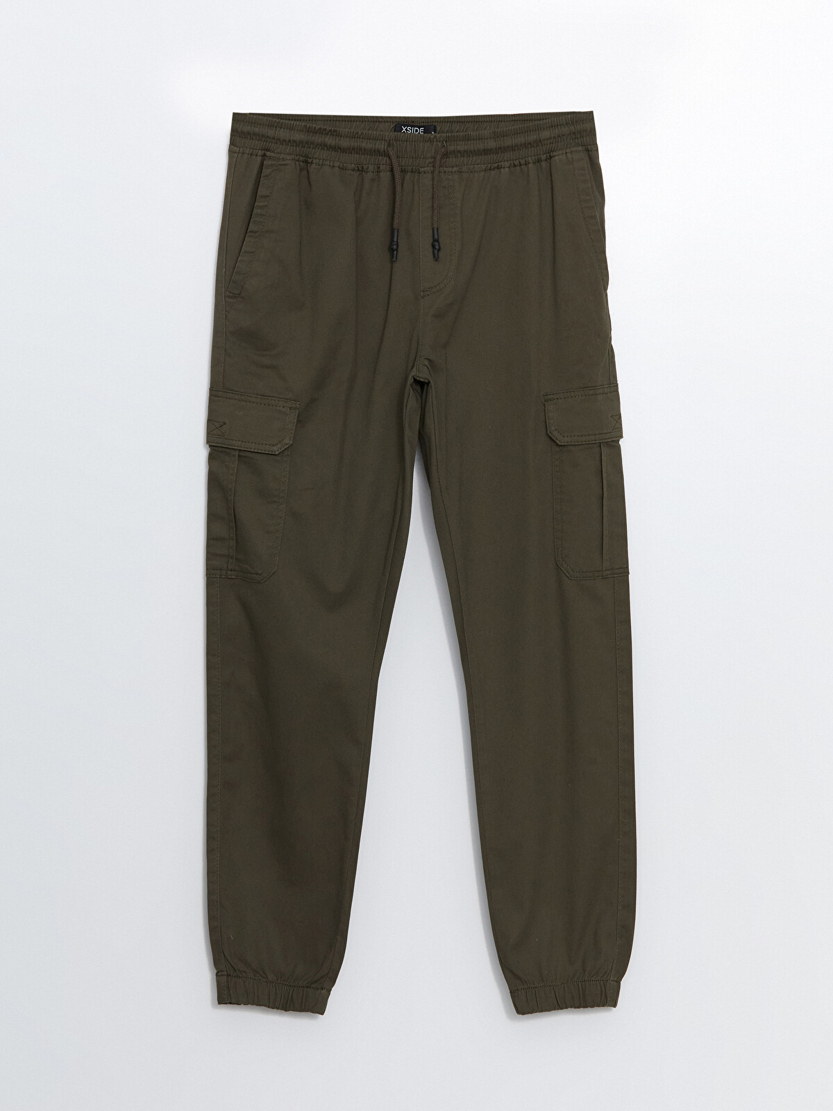 XSIDE Haki Standart Kalıp Gabardin Erkek Jogger Pantolon