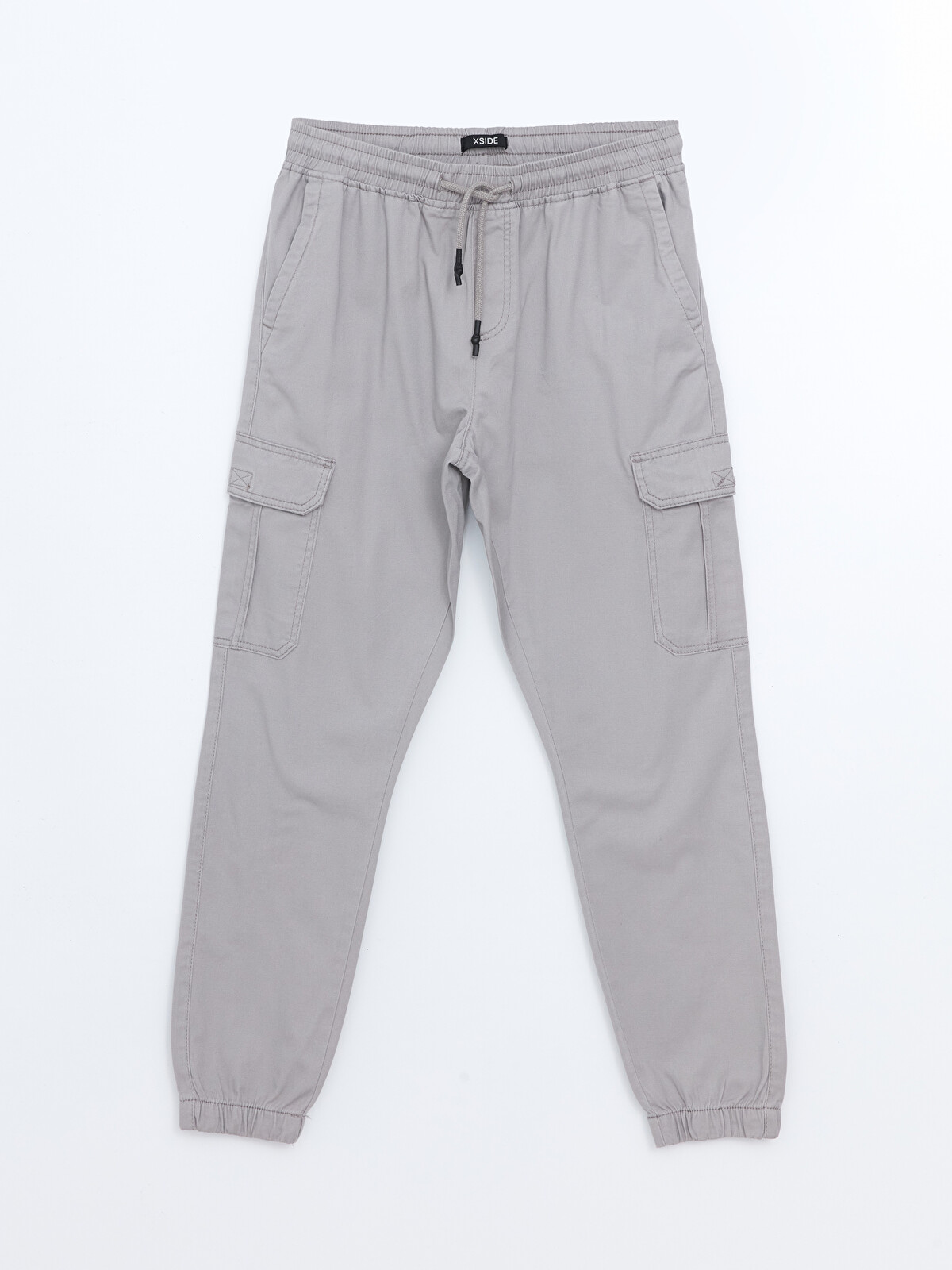 XSIDE Gri Standart Kalıp Gabardin Erkek Jogger Pantolon - S53181Z8