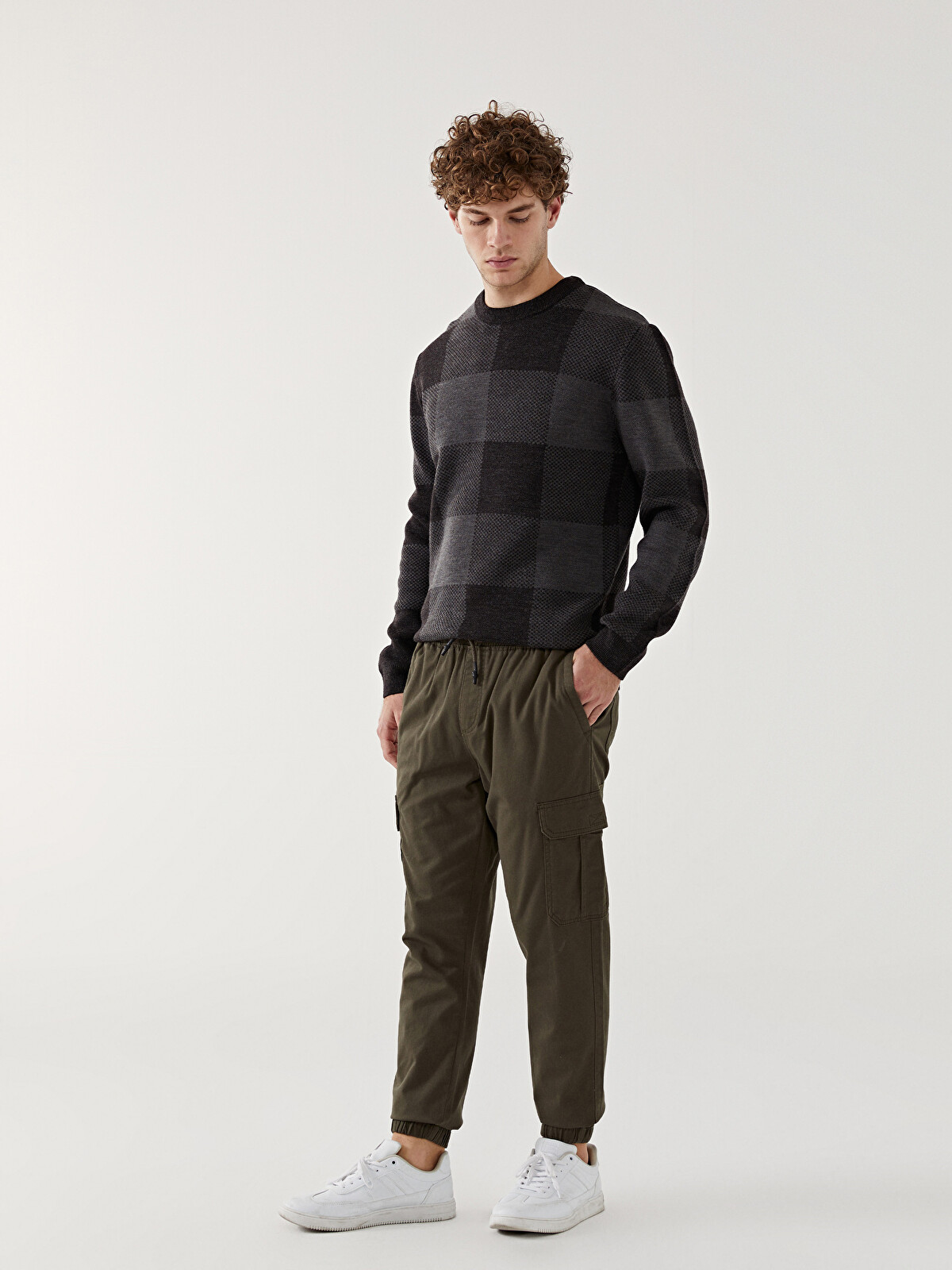 XSIDE Standard Fit Gabardine Men's Jogger Trousers - S53181Z8-SEM