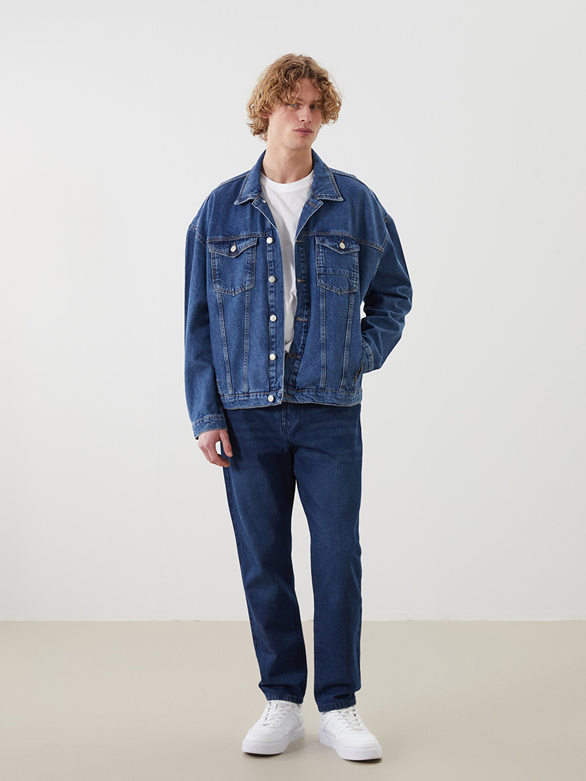XSIDE İndigo Rahat Kalıp Erkek Jean Ceket - S53234Z8-H45 | LCW