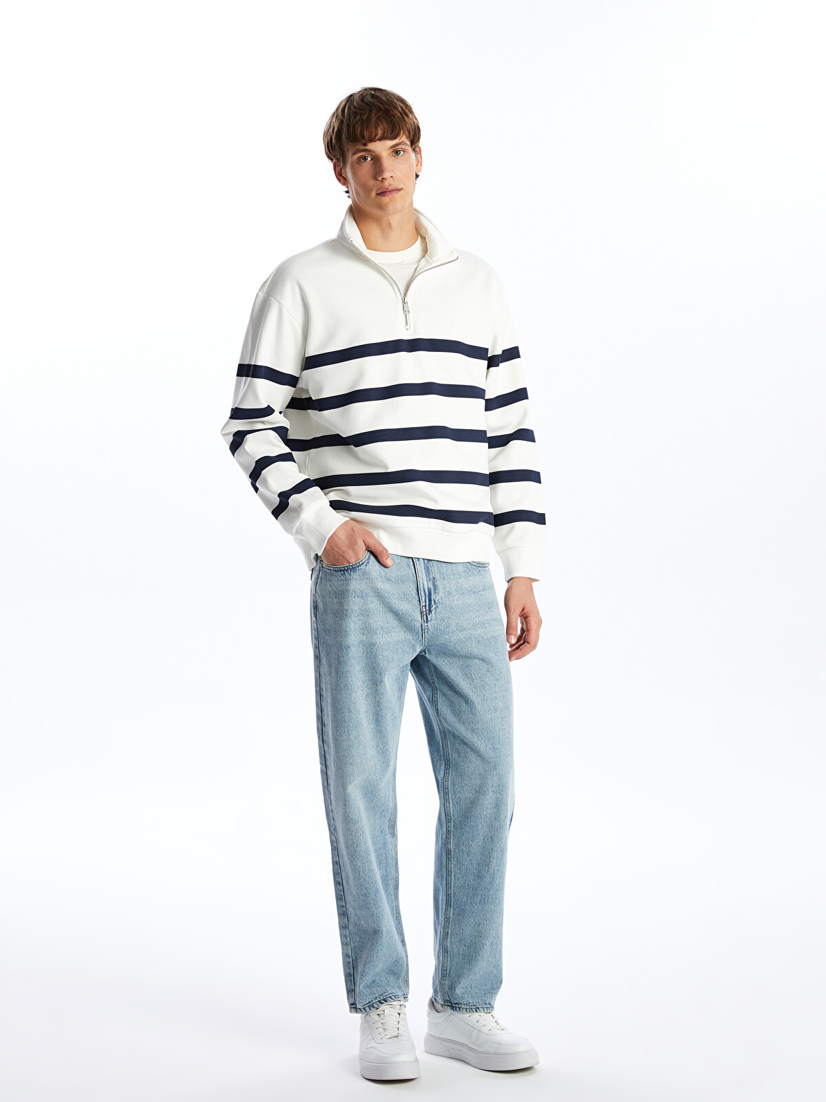 XSIDE İndigo Baggy Fit Erkek Jean Pantolon - S53237Z8-311 | LCW