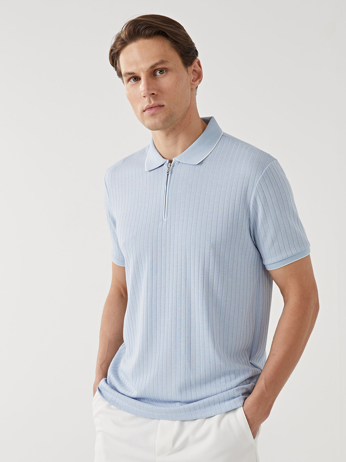 JO助 LCW Vision Polo Yaka Erkek Dokulu Tişört -S53481Z8-J0M | LCW