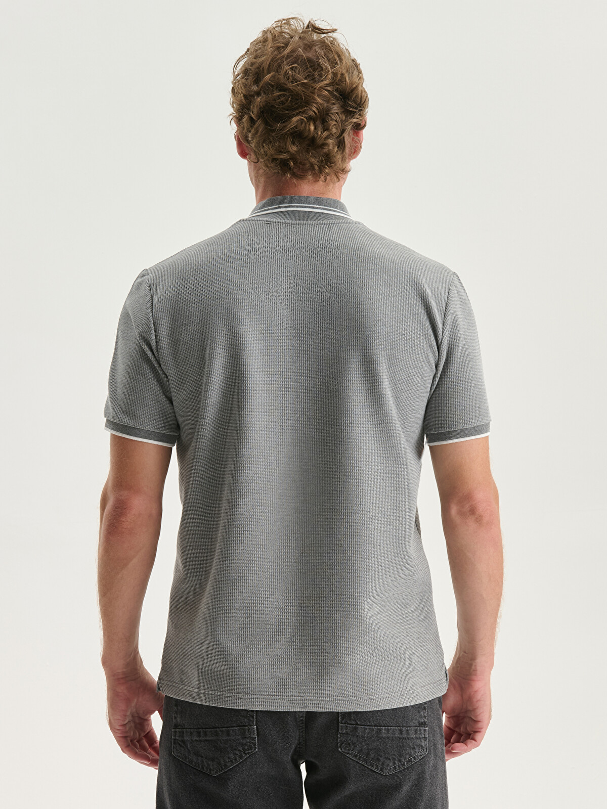 LCW Vision Polo Neck Men's Textured T-shirt - S53482Z8-LAL | LC