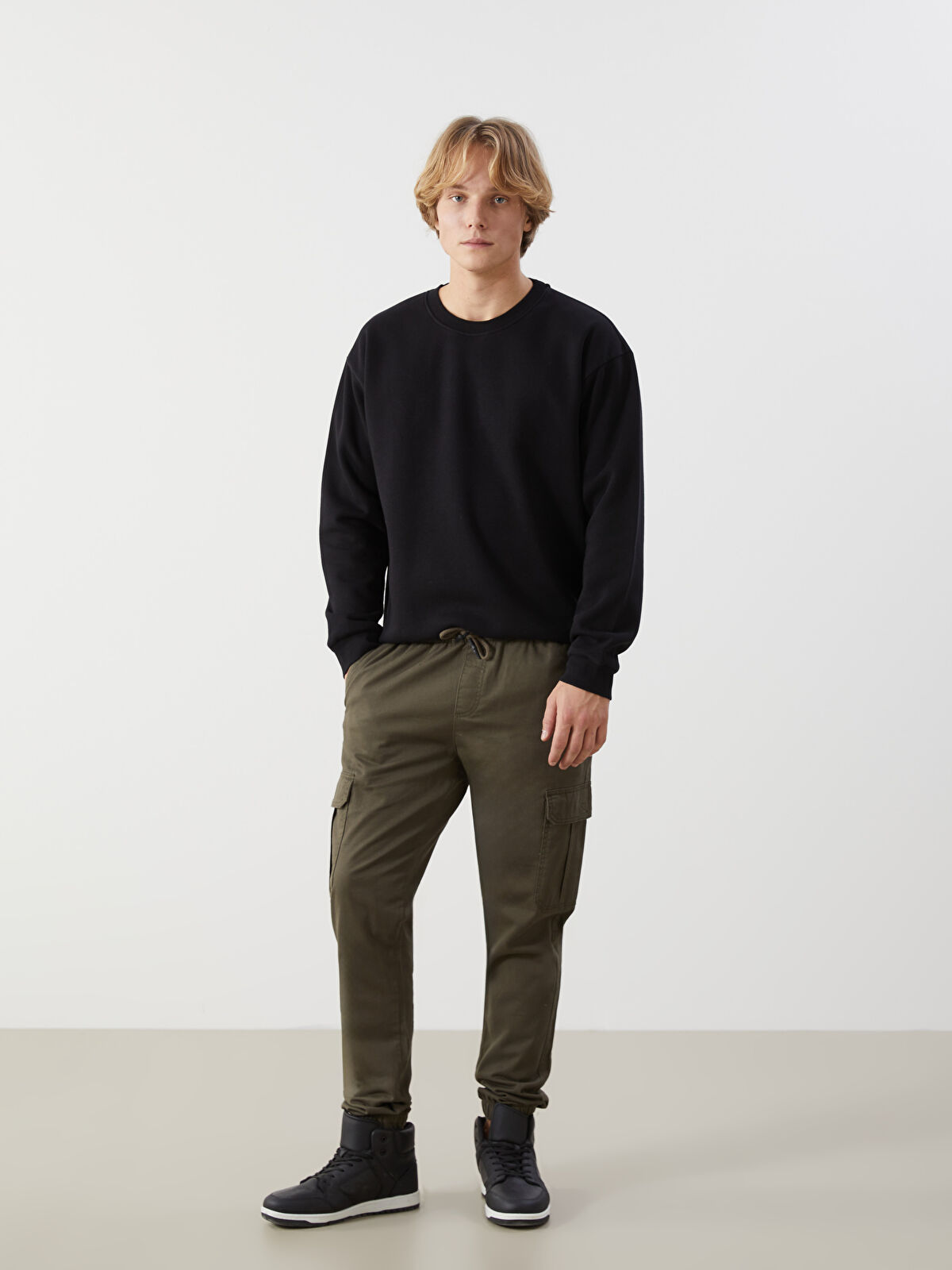 XSIDE Standard Fit Gabardine Men's Jogger Trousers -S53494Z8