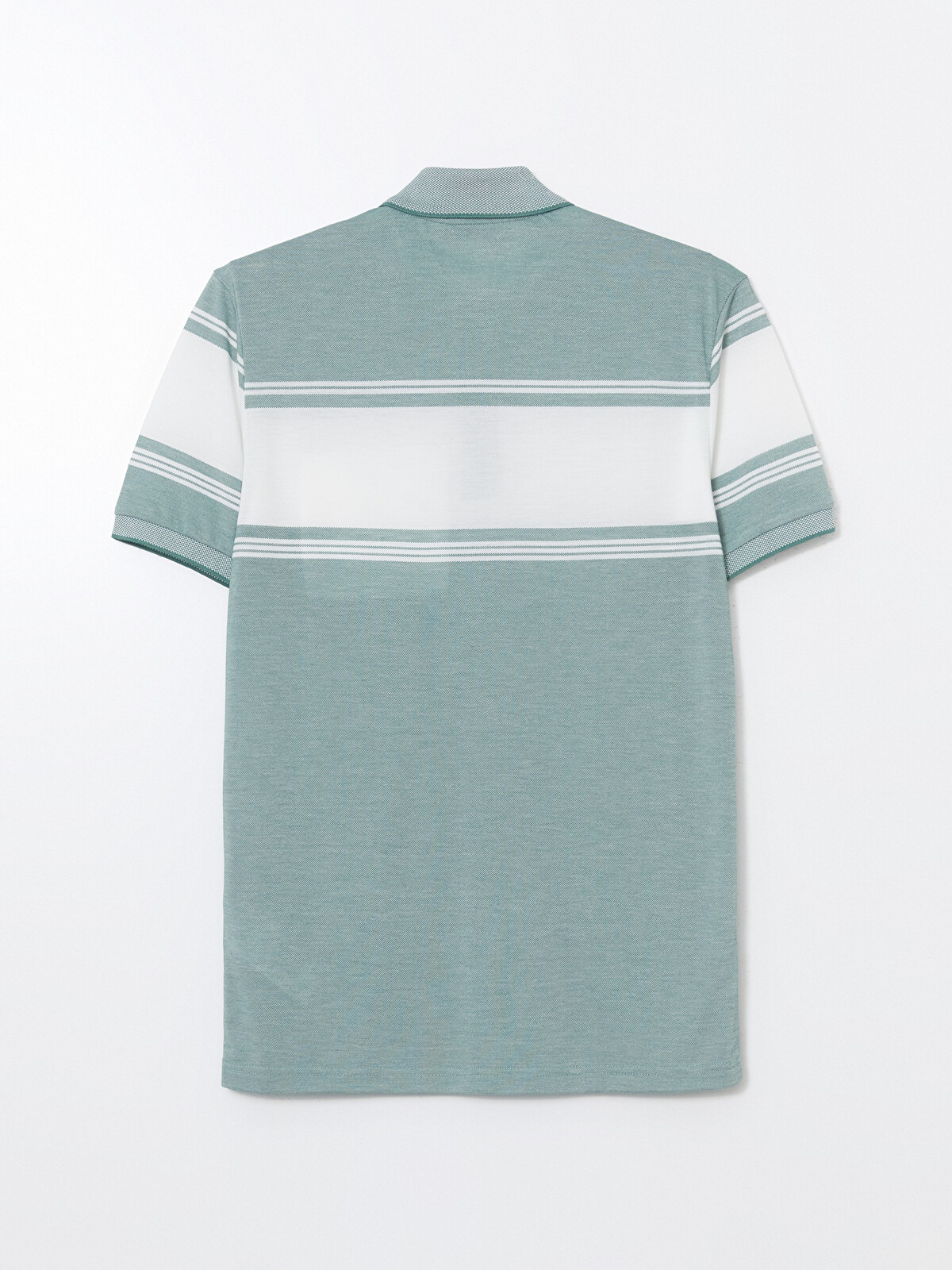 ミント LCWAIKIKI Classic Polo Yaka Çizgili Pike Erkek Tişört - S53702Z8