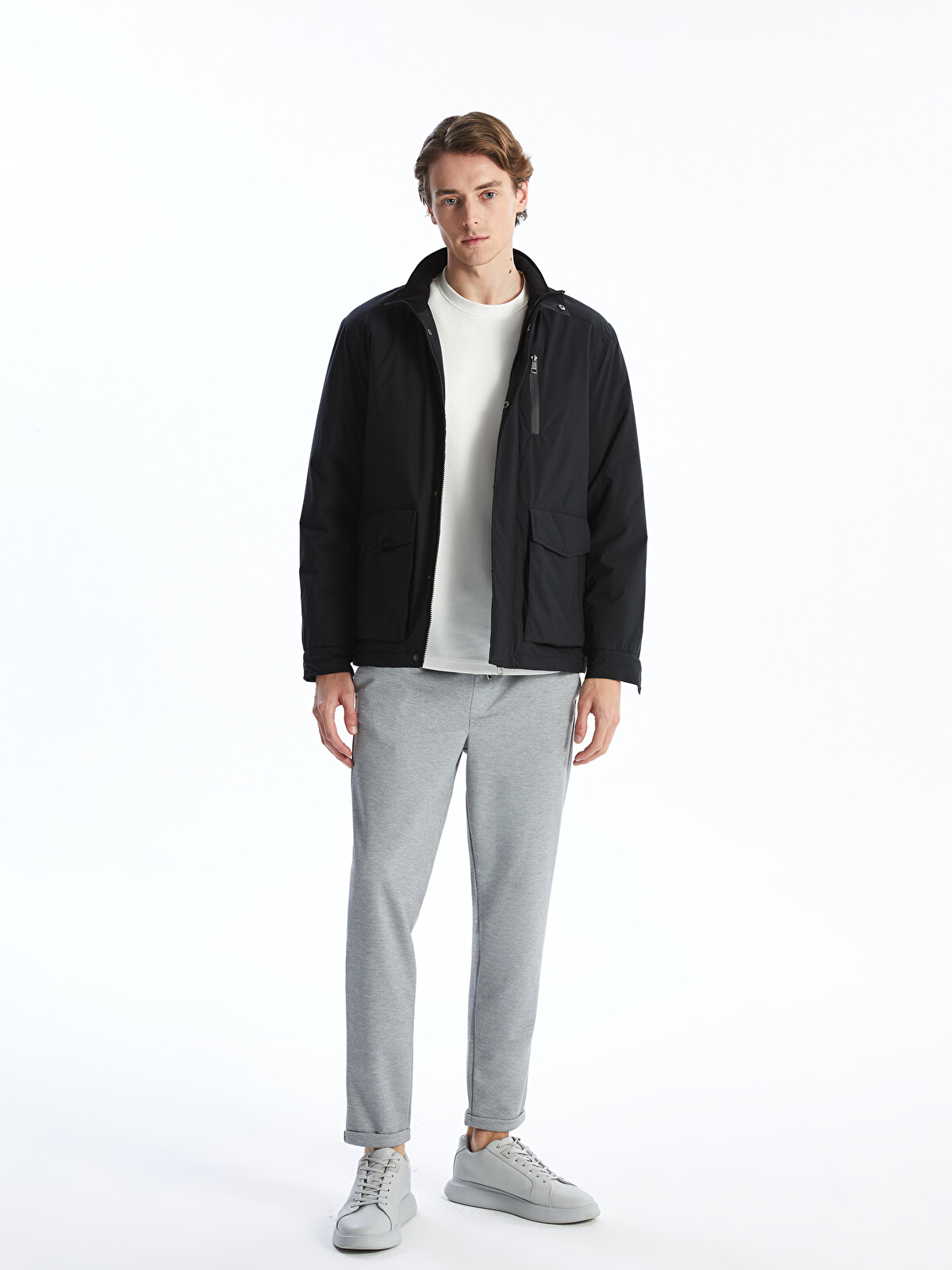 LCW Vision Relaxed Fit Mock Neck Men's Jacket - S53841Z8-CVL | LC