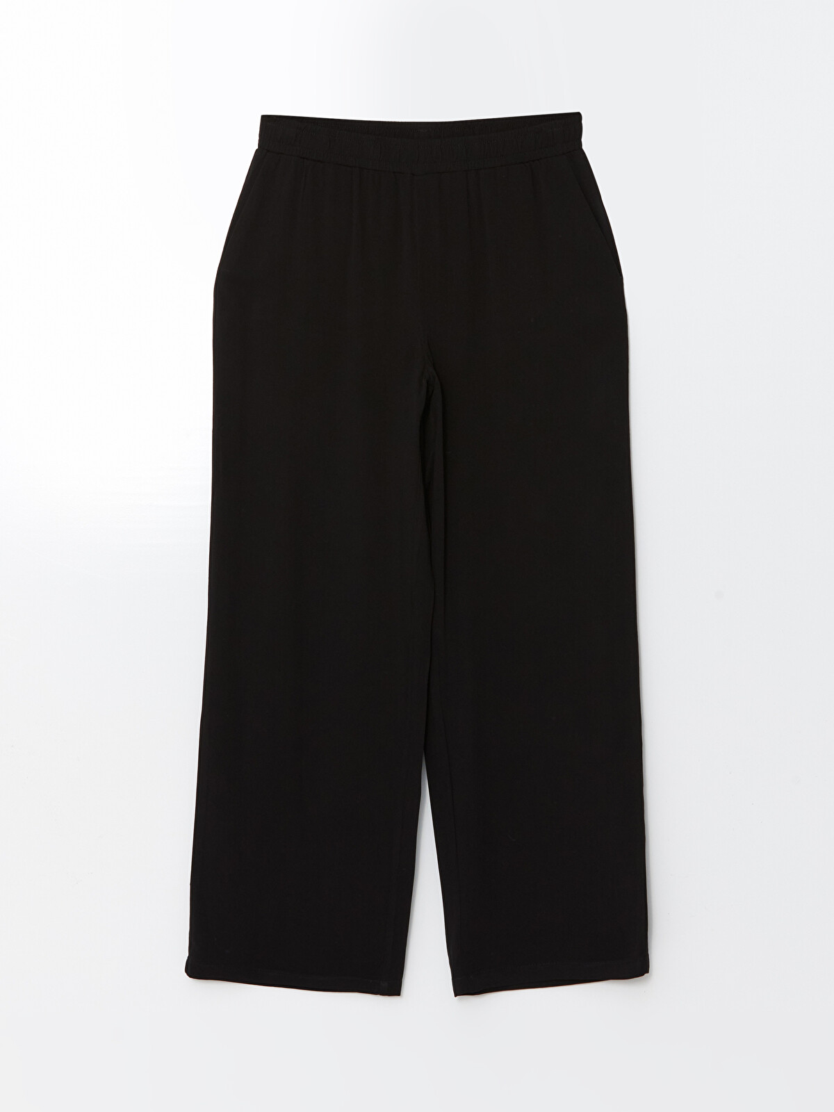 LCW Modest Elastic Waist Wide Leg Women's Trousers - S54395Z8-CVL