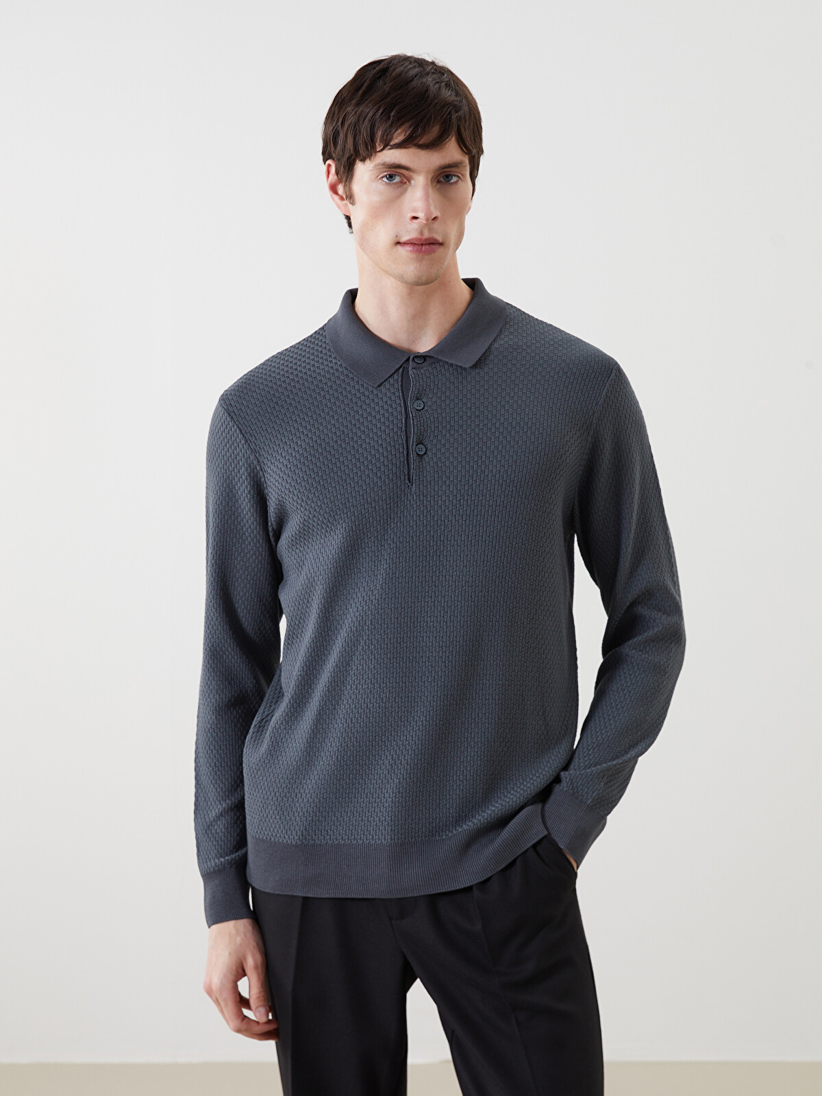 SOUTHBLUE Polo Yaka Uzun Kollu Erkek Triko Kazak - S54831Z8-E81