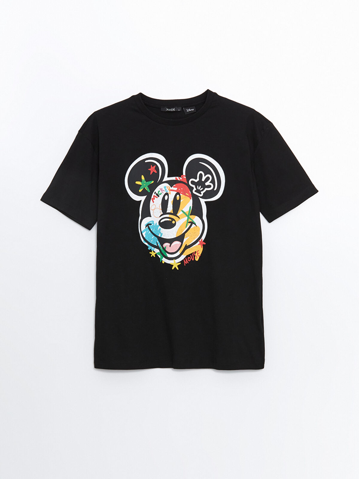 XSIDE Crew Neck Mickey Mouse Printed Women's T-Shirt -S54989Z8-CVL