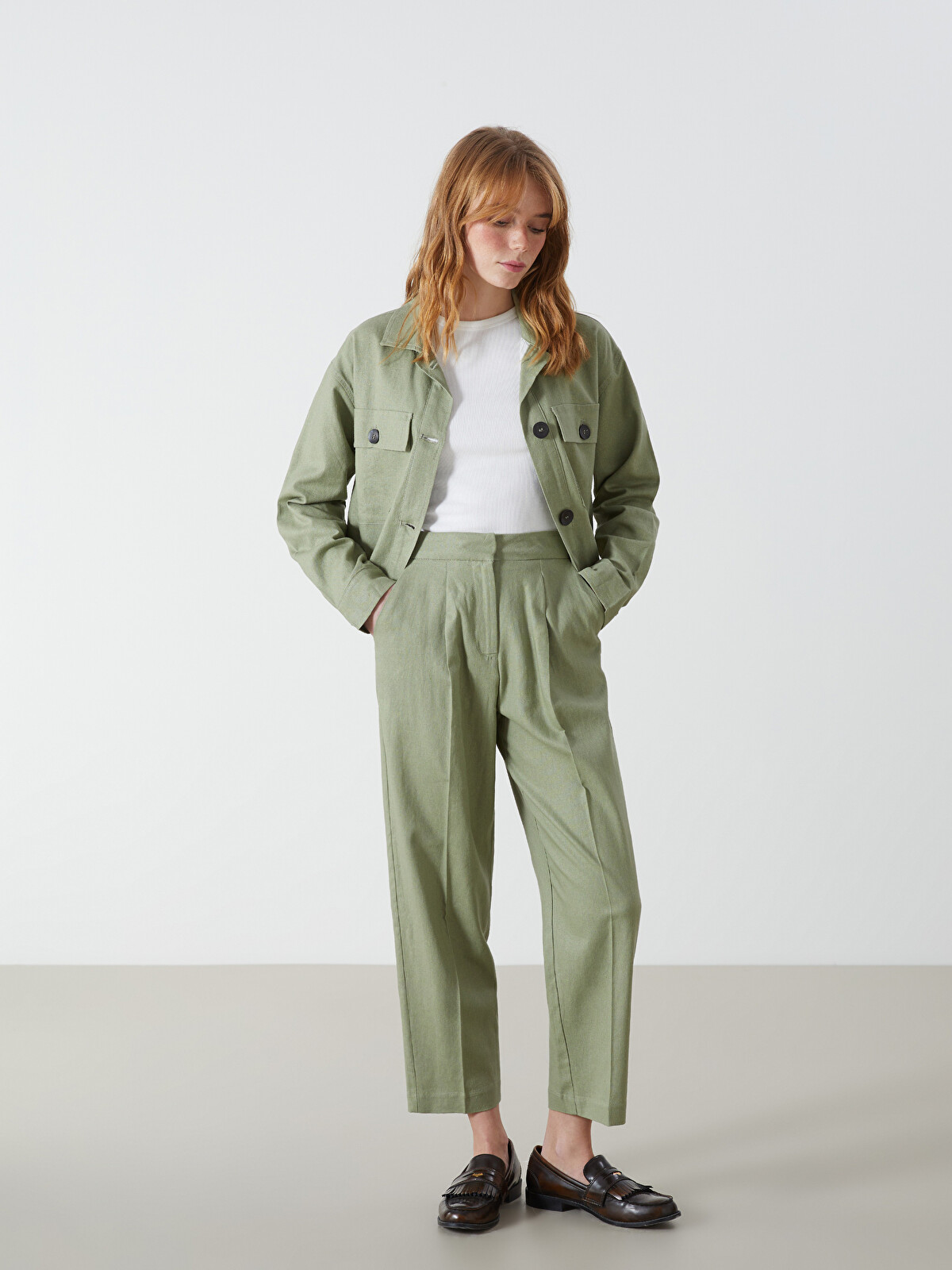 XSIDE Pantaloni Carrot Fit Amestec de In pentru Femei - S55107Z8
