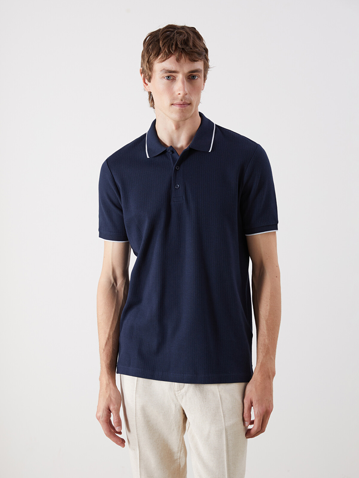 SOUTHBLUE Polo Neck Short Sleeve Men's T-Shirt - S55147Z8-RFH - LC