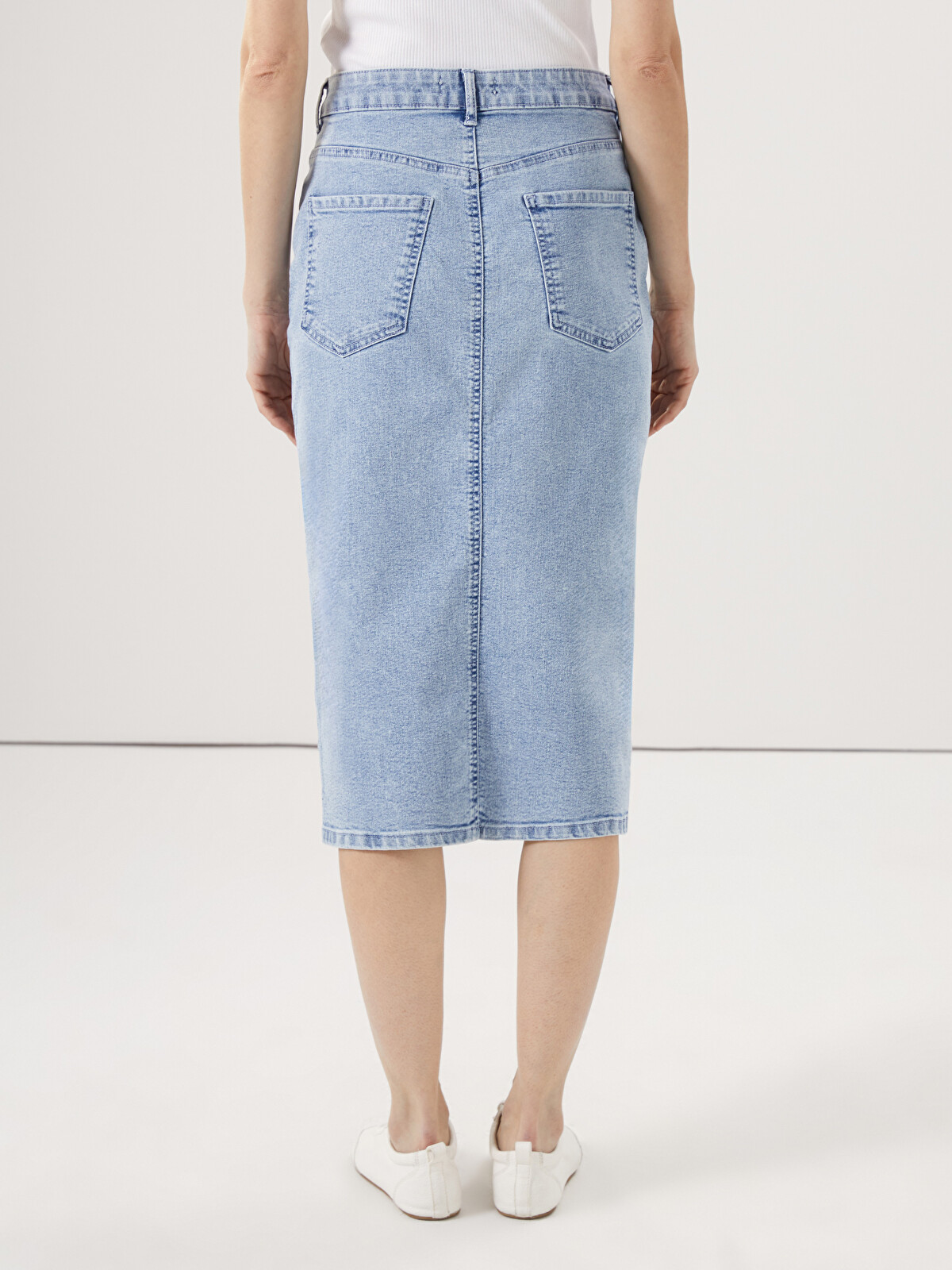 LCWAIKIKI Classic Fustă Din Denim Slim Fit Pentru Femei - S55875Z8