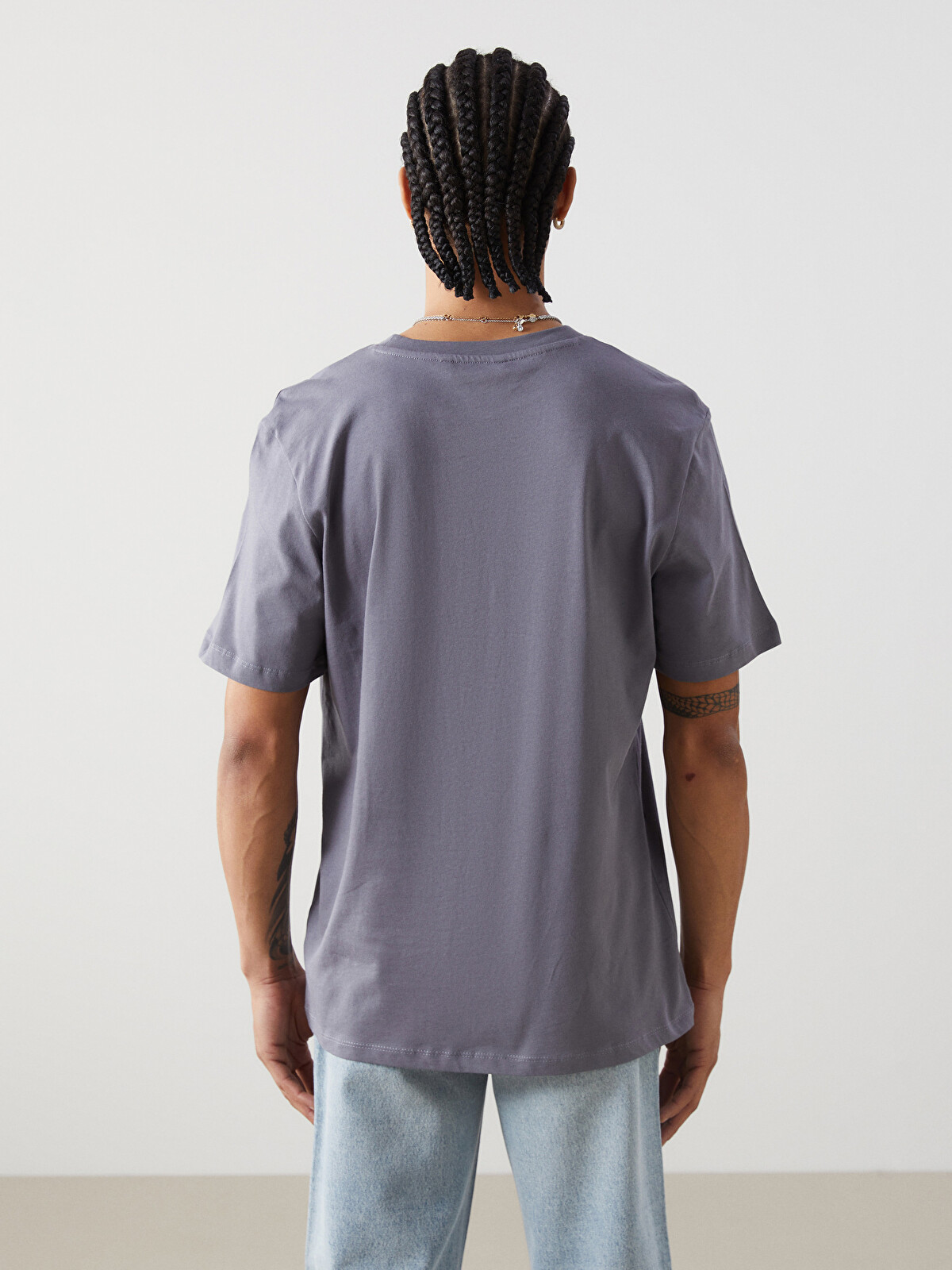 XSIDE Crew Neck Short Sleeve Printed Combed Cotton Men's T-shirt