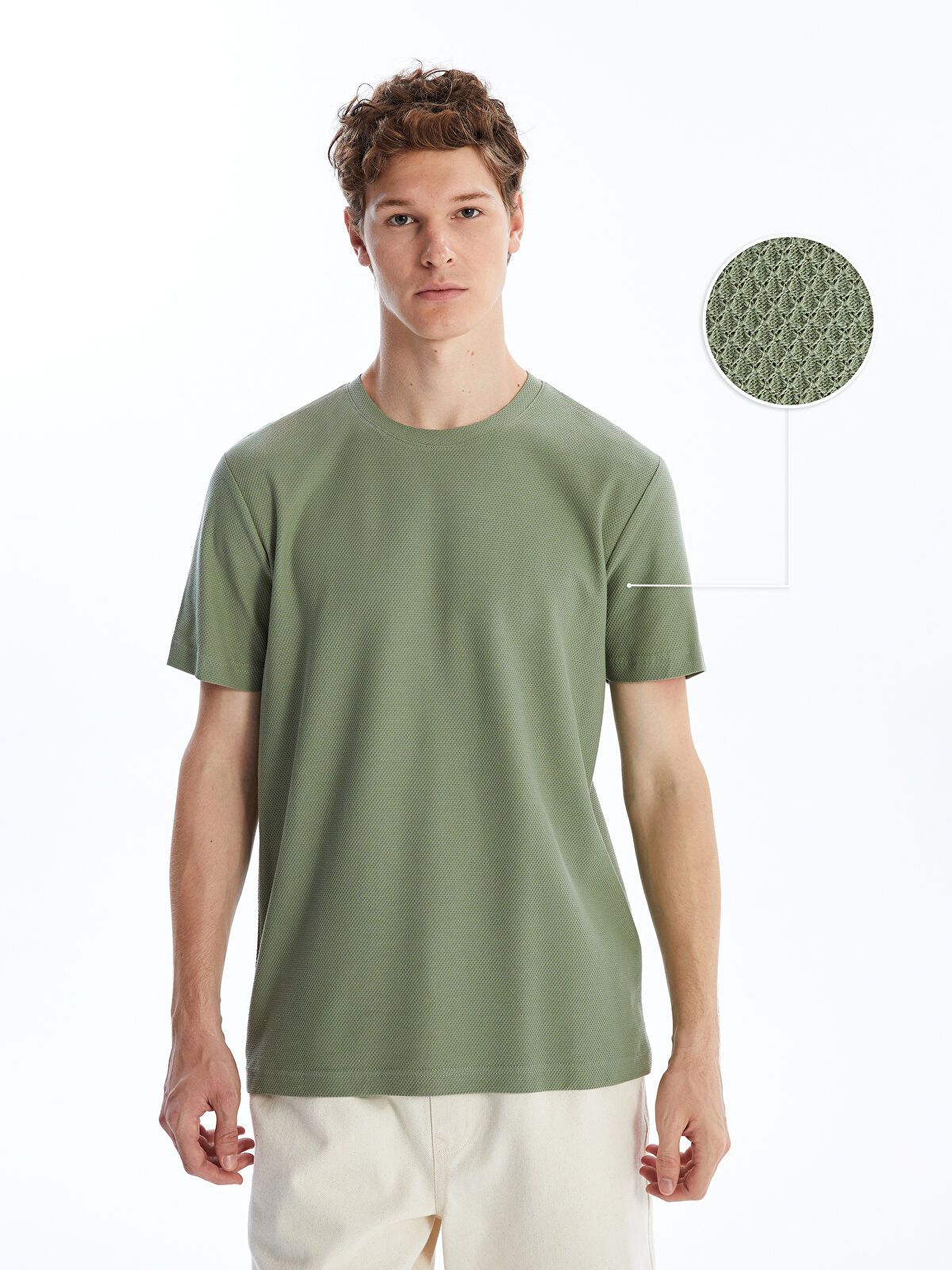 XSIDE Crew Neck Jersey Men's T-Shirt -S55996Z8-PX2 - LC Waikiki