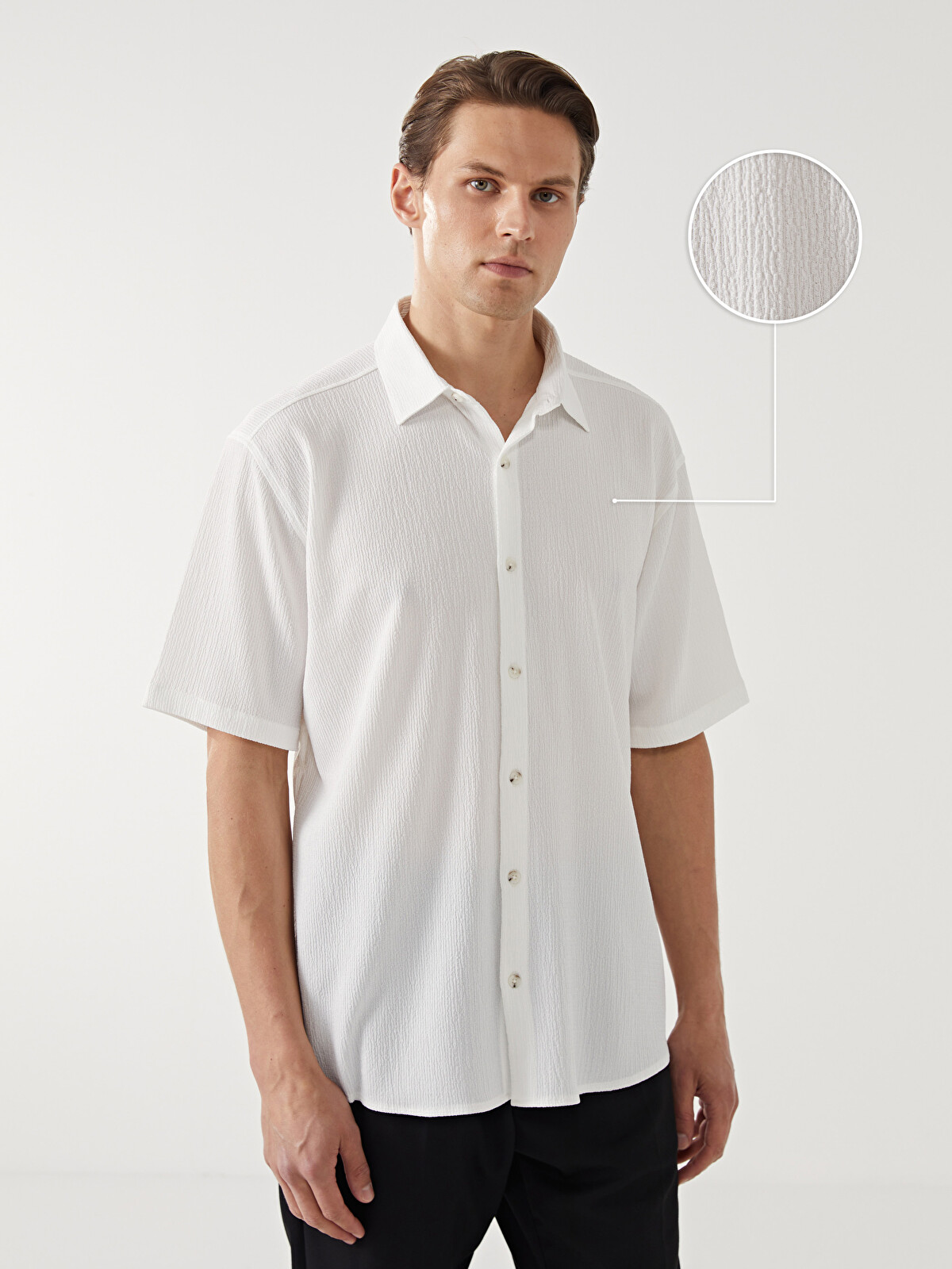 LCW Vision Regular Fit Short Sleeve Men's Shirt - S56042Z8-R9J