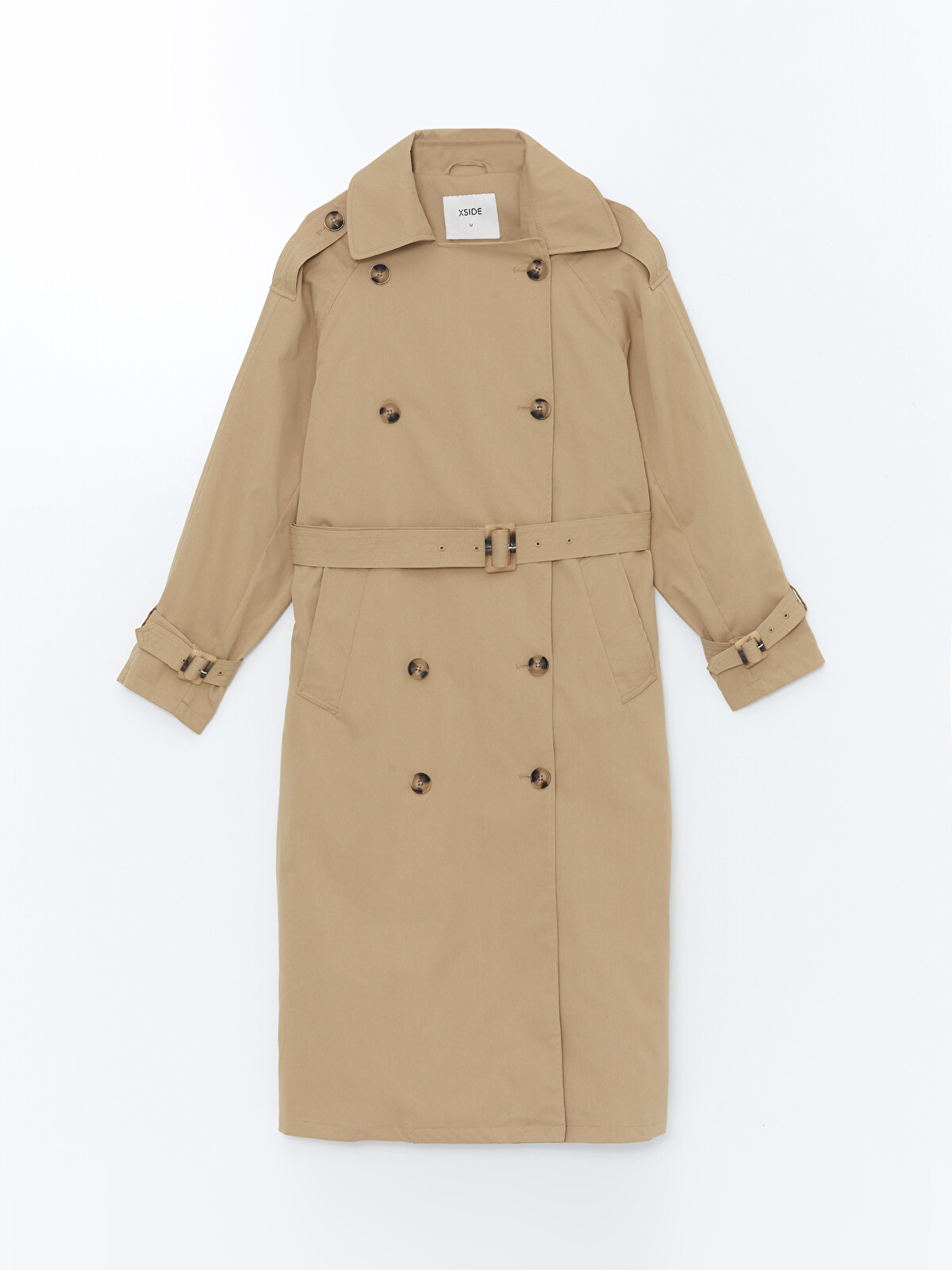 XSIDE Ceket Yaka Oversize Kadın Trençkot - S56096Z8-JHT | LC Waikiki