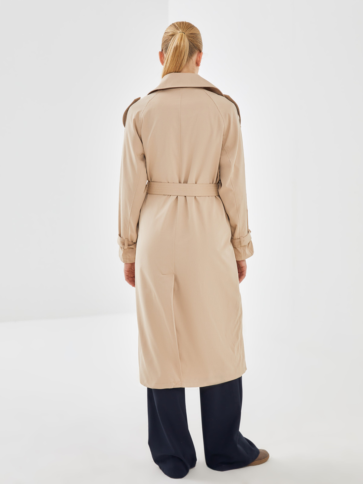 XSIDE Jacket Collar Oversize Women's Trench Coat - S56096Z8-RFC