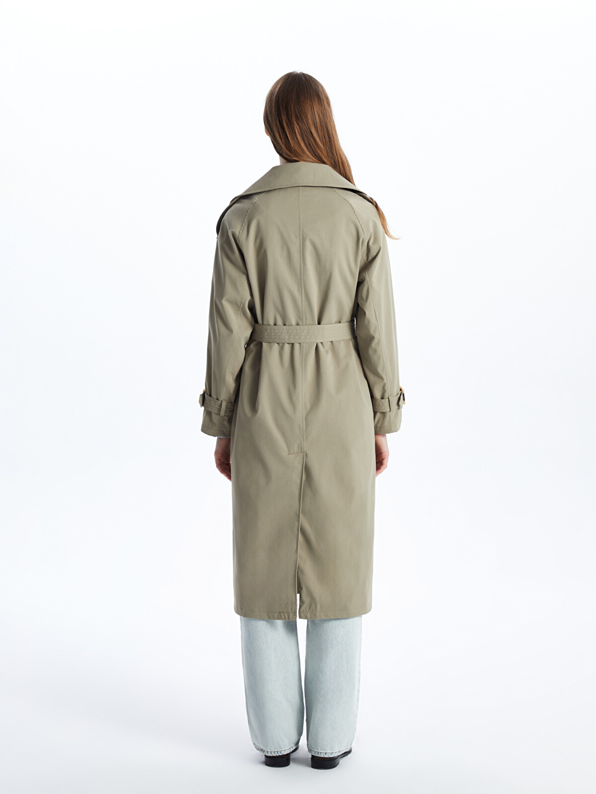 XSIDE Ceket Yaka Oversize Kadın Trençkot - S56096Z8-KEL | LC Waikiki
