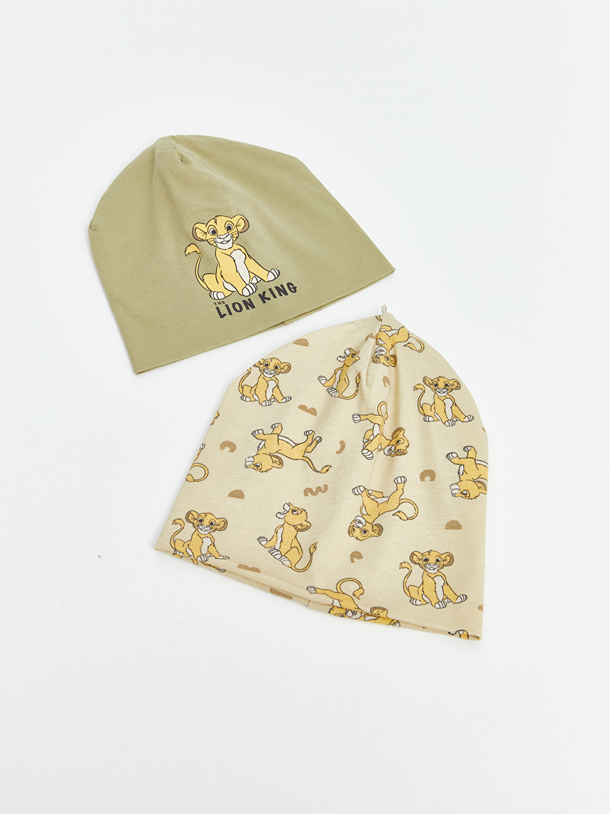 LCW baby Lion King Printed Baby Boy Beanie, Pack of 2 - S56163Z1