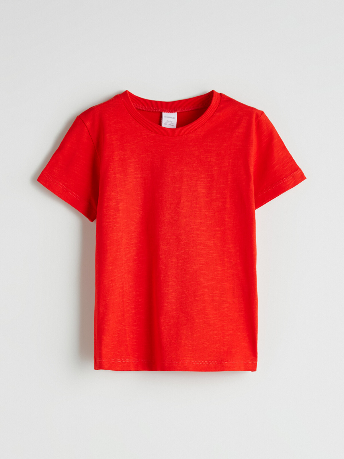 ちえS LCW Kids Kırmızı Bisiklet Yaka Basic Erkek Çocuk Tişört - S56304Z1