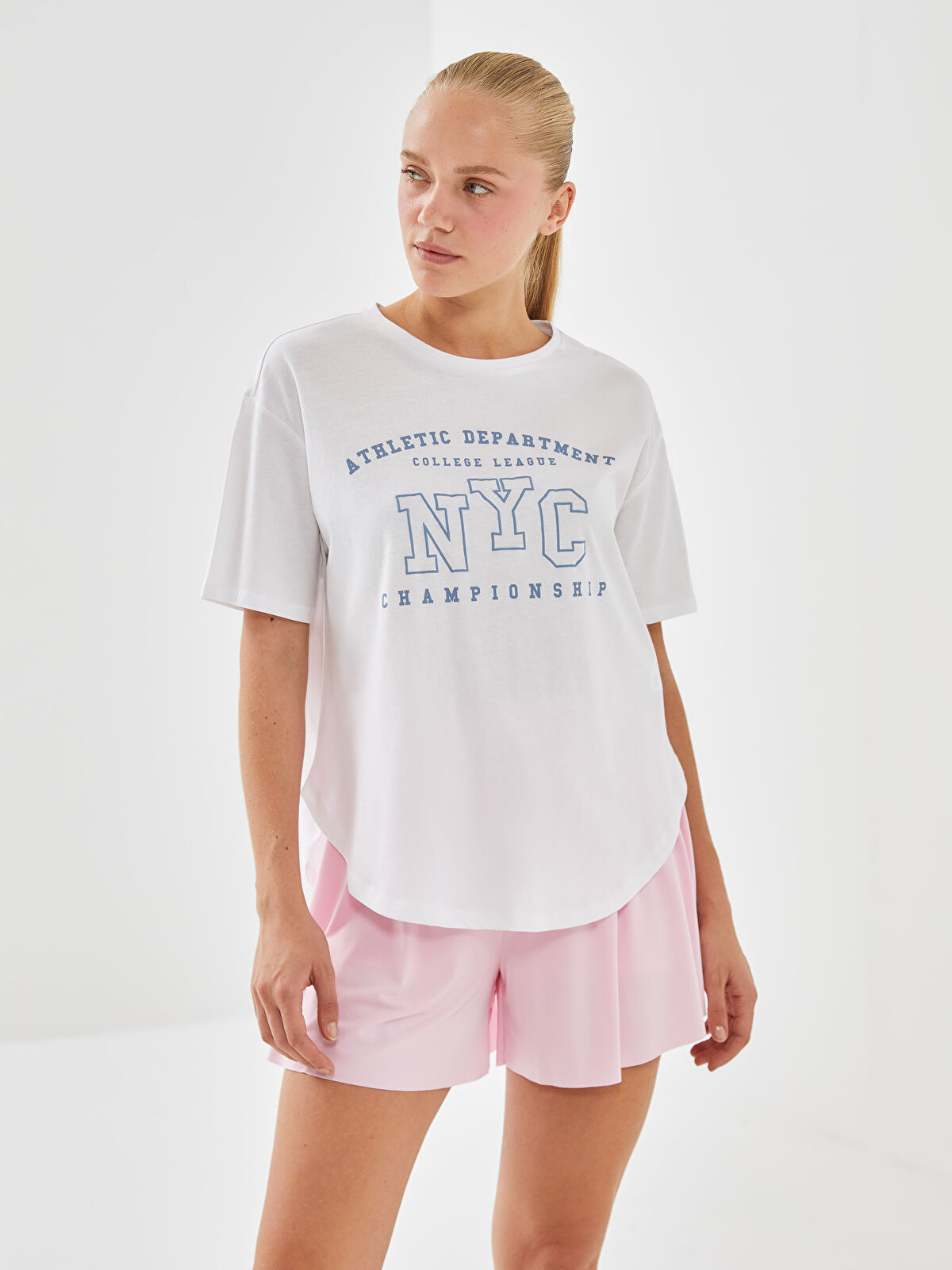 特別価格　新品未使用8yards Women’s SideTuck Shirt XSIDE ACTIVE Crew Neck Printed Women's Sports T-Shirt