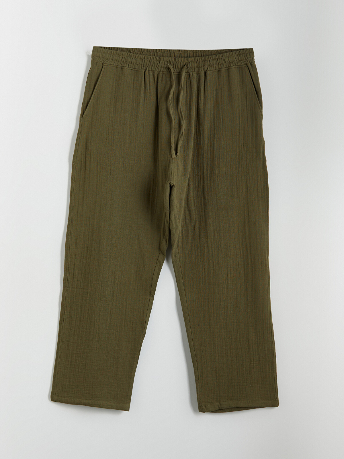 XSIDE Haki Rahat Kalıp Müslin Erkek Pantolon - S56598Z8-YAG | LCW