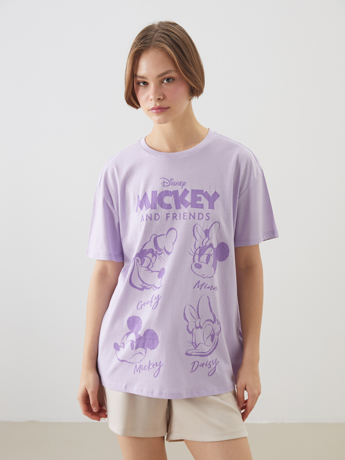 XSIDE Crew Neck Mickey and Friends Printed Women's T-Shirt