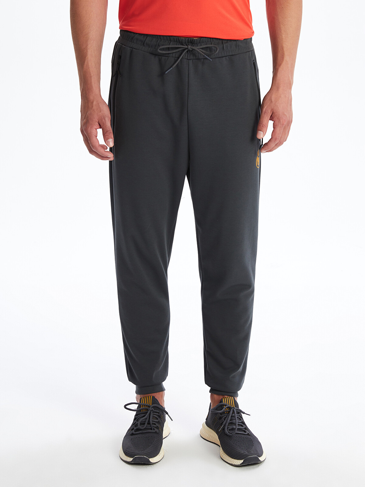 XSIDE ACTIVE Gri Slim Fit Real Madrid Baskılı Erkek Jogger Eşofman