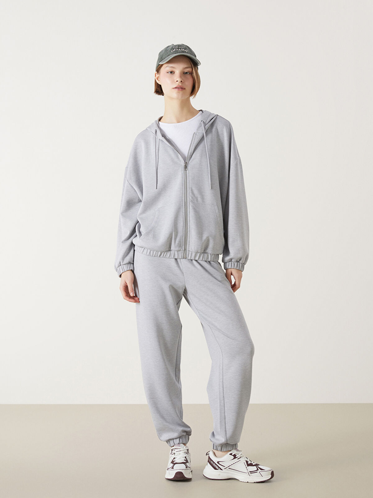 XSIDE ACTIVE Hooded Oversize Women's Zipper Sweatshirt