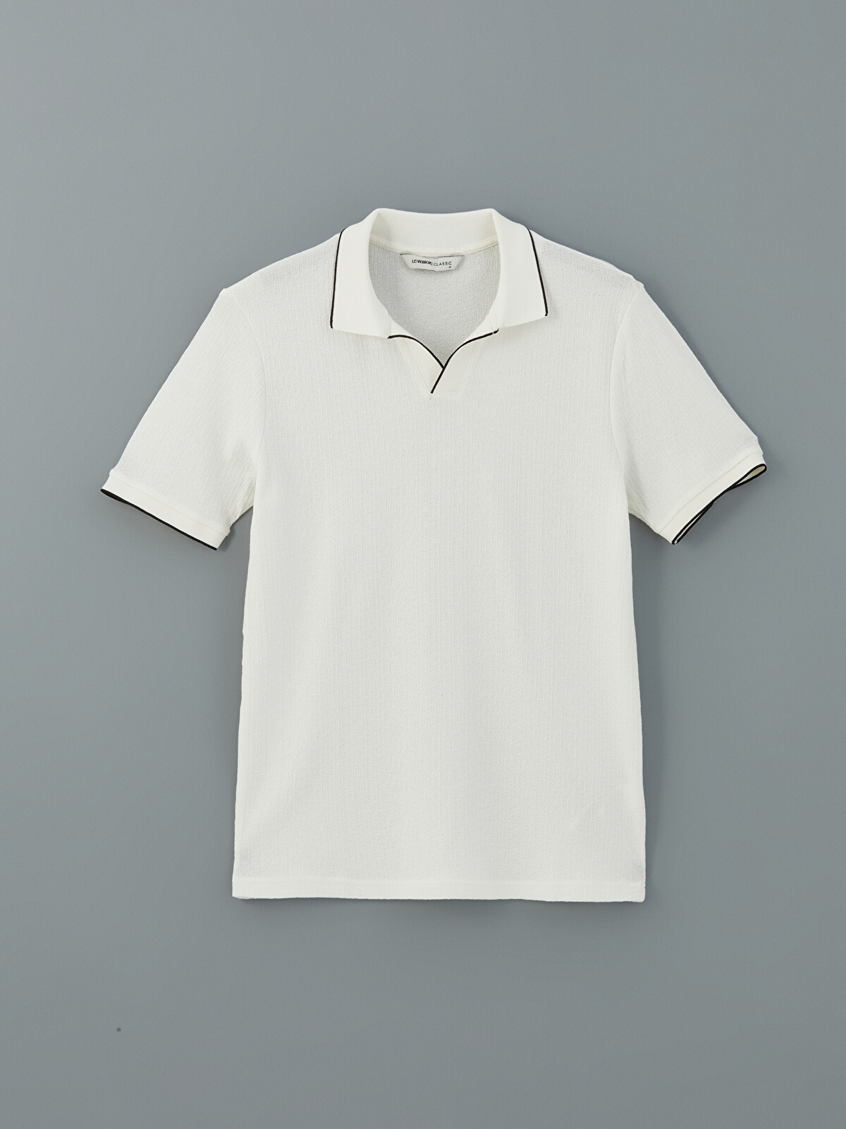 LCWAIKIKI Classic Beyaz Polo Yaka Kısa Kollu Erkek Tişört