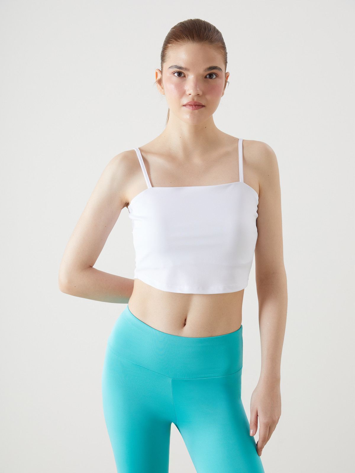 XSIDE ACTIVE Beyaz İnterlok Düz Süper Skinny & Ekstra Dar Kadın