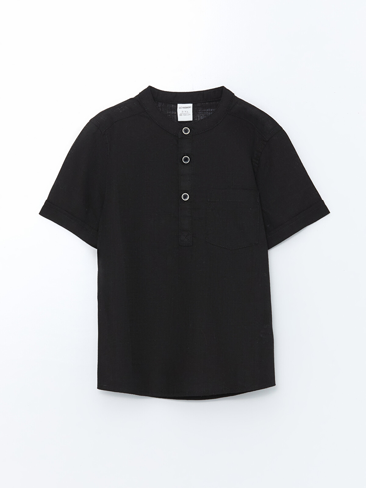 LCW Kids Siyah Hakim Yaka Poplin Erkek Çocuk Gömlek - S57552Z1-CVL