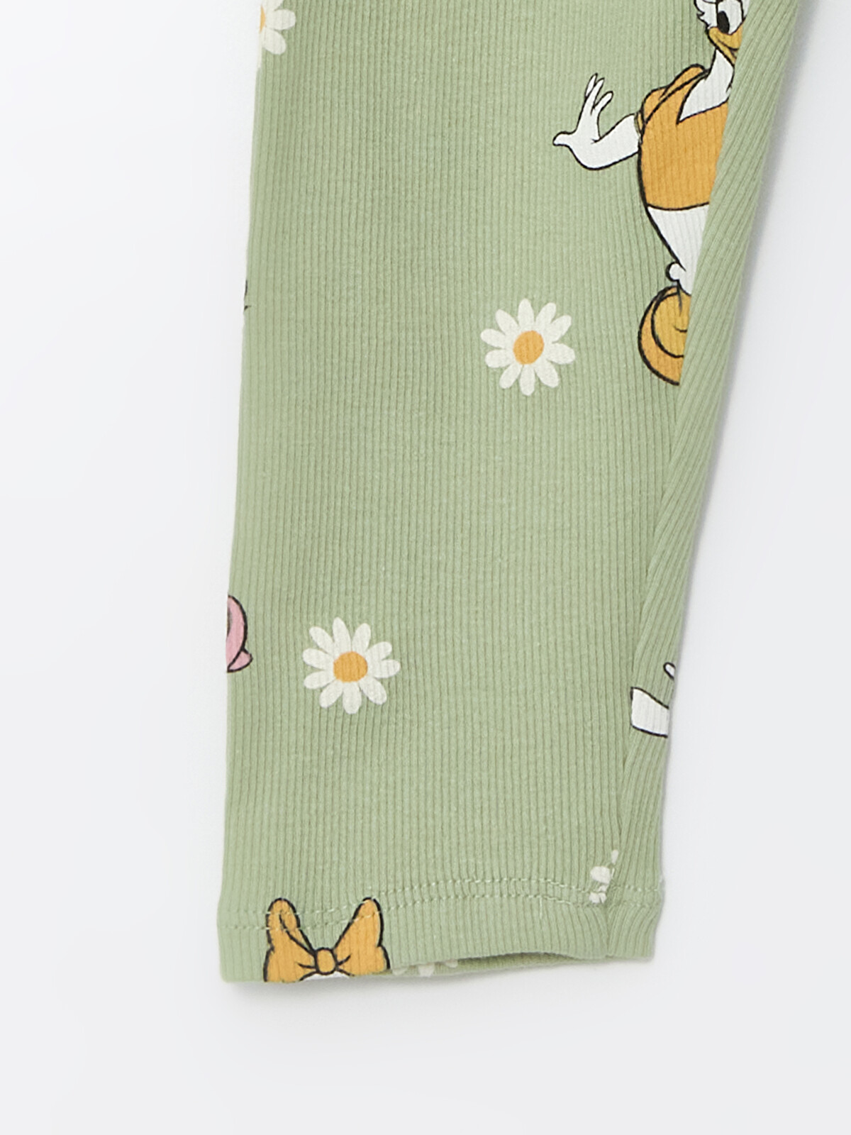 LCW Kids Yeşil Daisy Duck Baskılı Kız Çocuk Sweatshirt ve Tayt 2