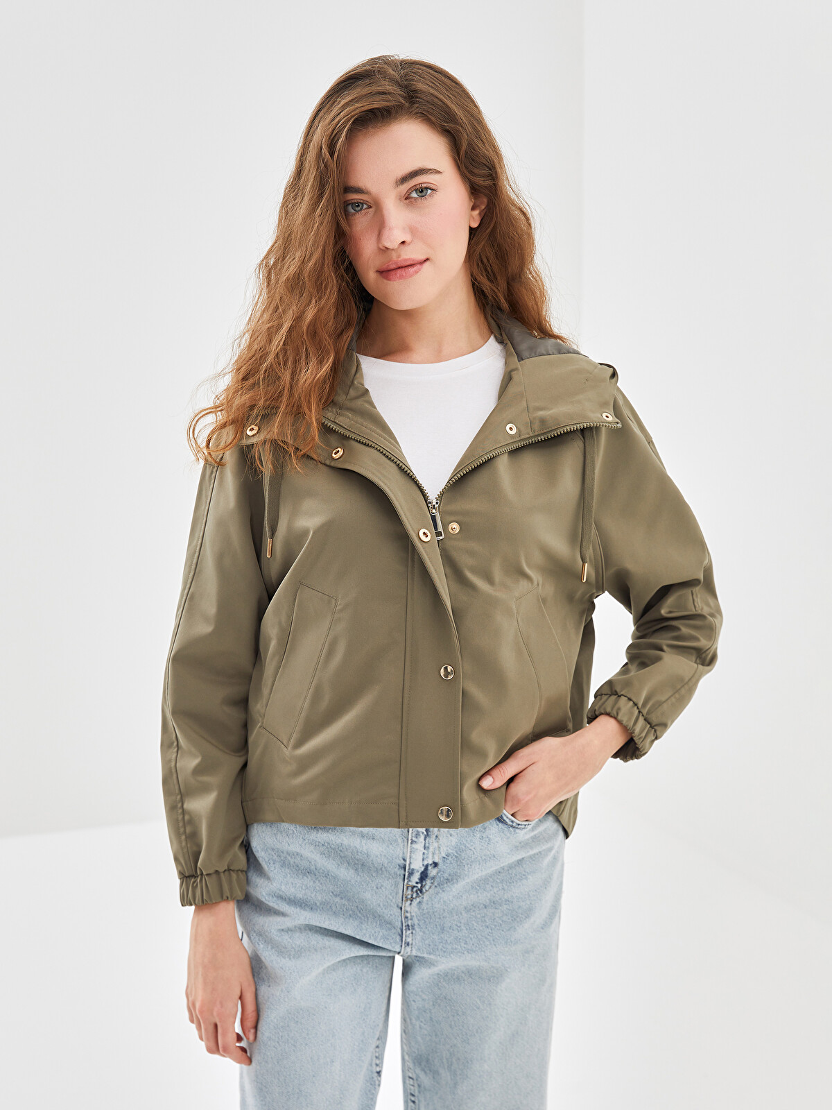 LCW Vision Kapüşonlu Oversize Kadın Yağmurluk - S57977Z8-V37 | LC
