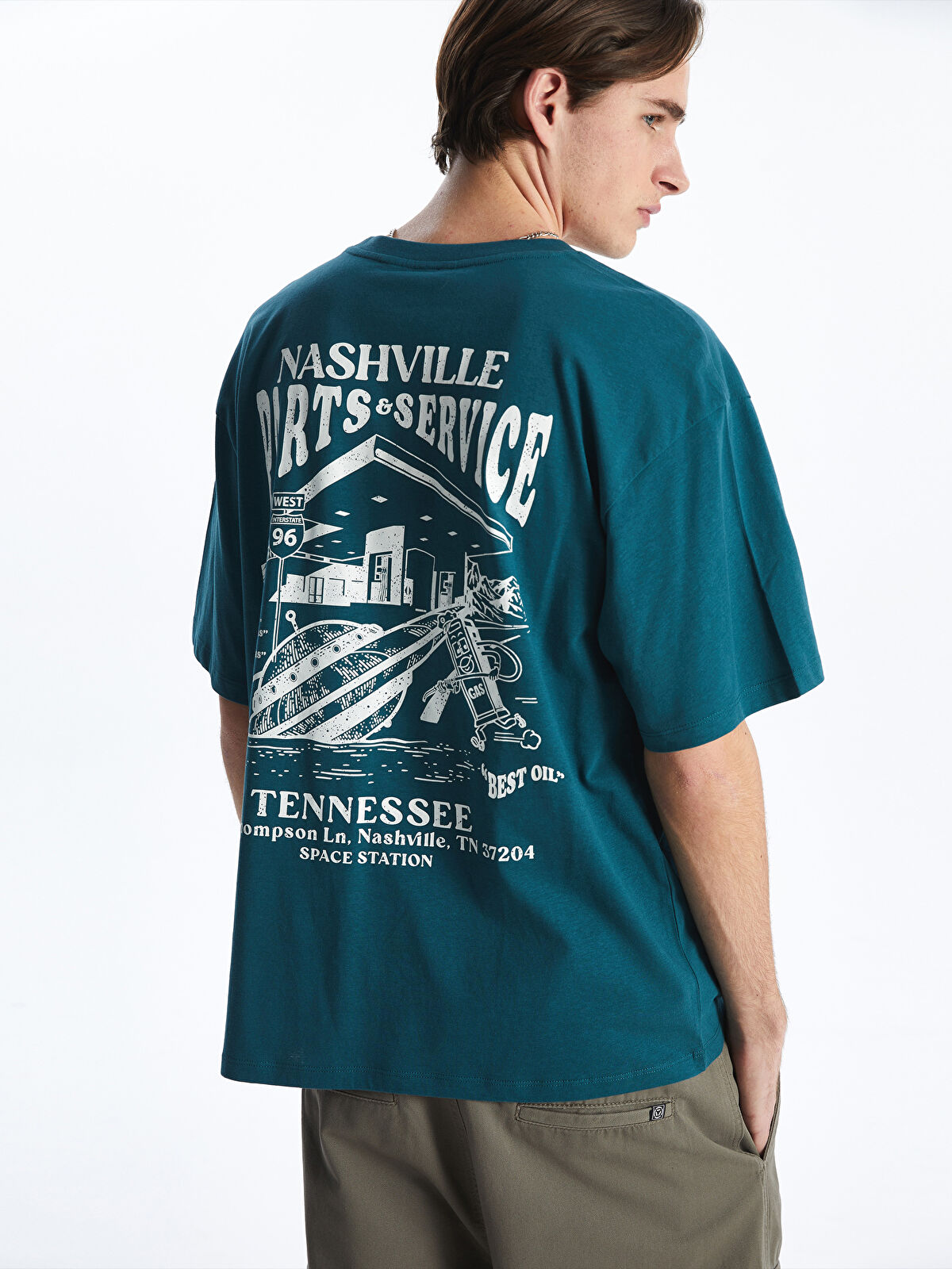 XSIDE Crew Neck Tennessee Printed Jersey Men's T-Shirt - S58032Z8