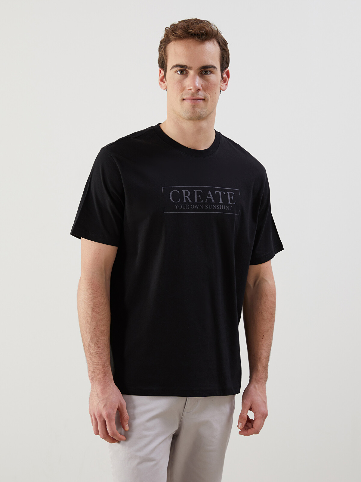 LCWAIKIKI Classic Crew Neck Printed Jersey Men's T-shirt