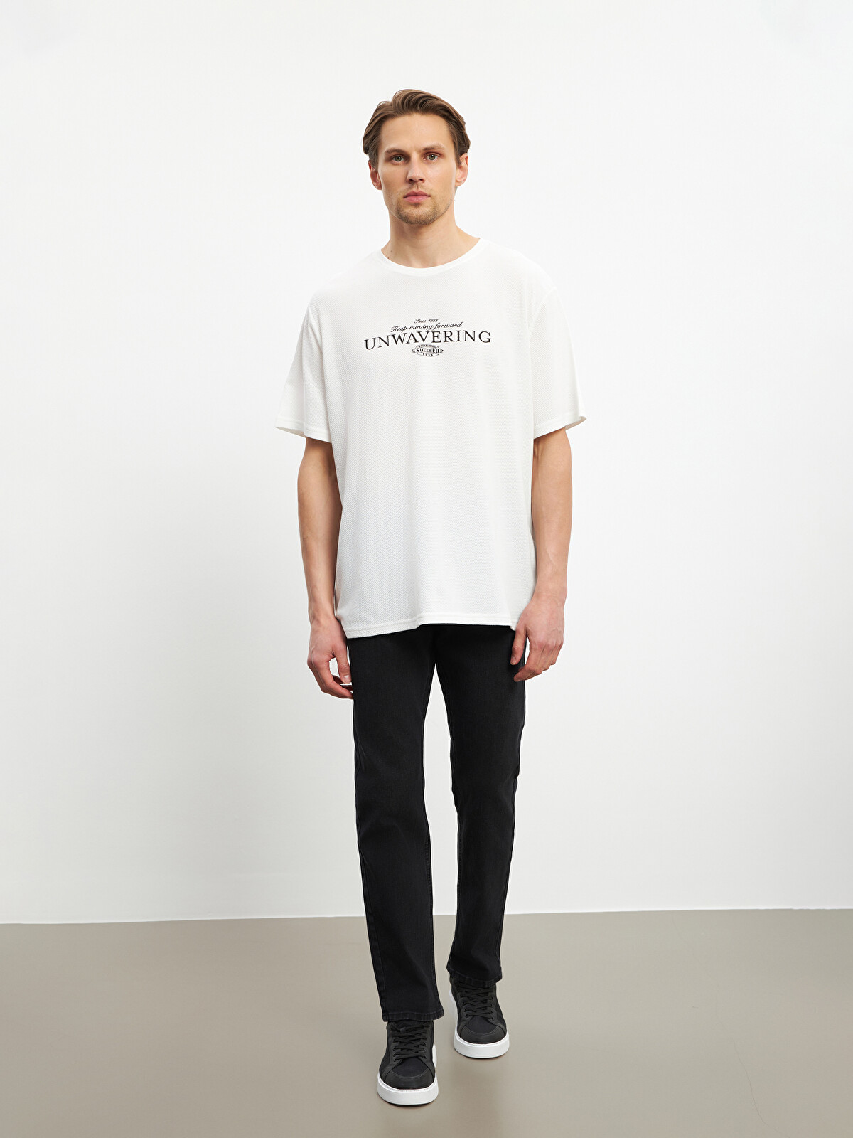 LCWAIKIKI Classic Crew Neck Printed Jersey Men's T-Shirt