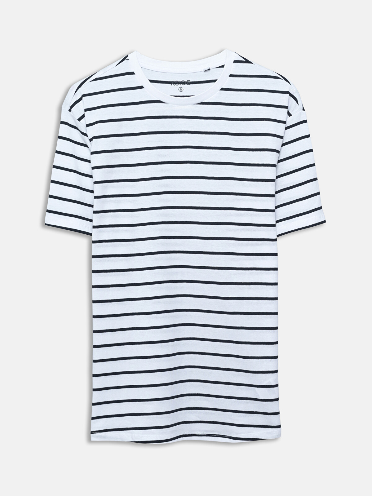 XSIDE Crew Neck Striped Women's T-shirt - S58221Z8-LJX | LC Waikiki