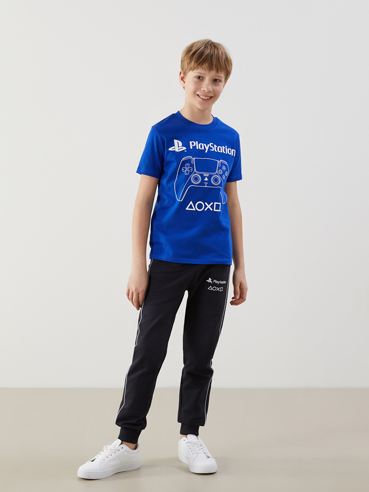 LCW Kids Bisiklet Yaka PlayStation Baskılı Erkek Çocuk Tişört