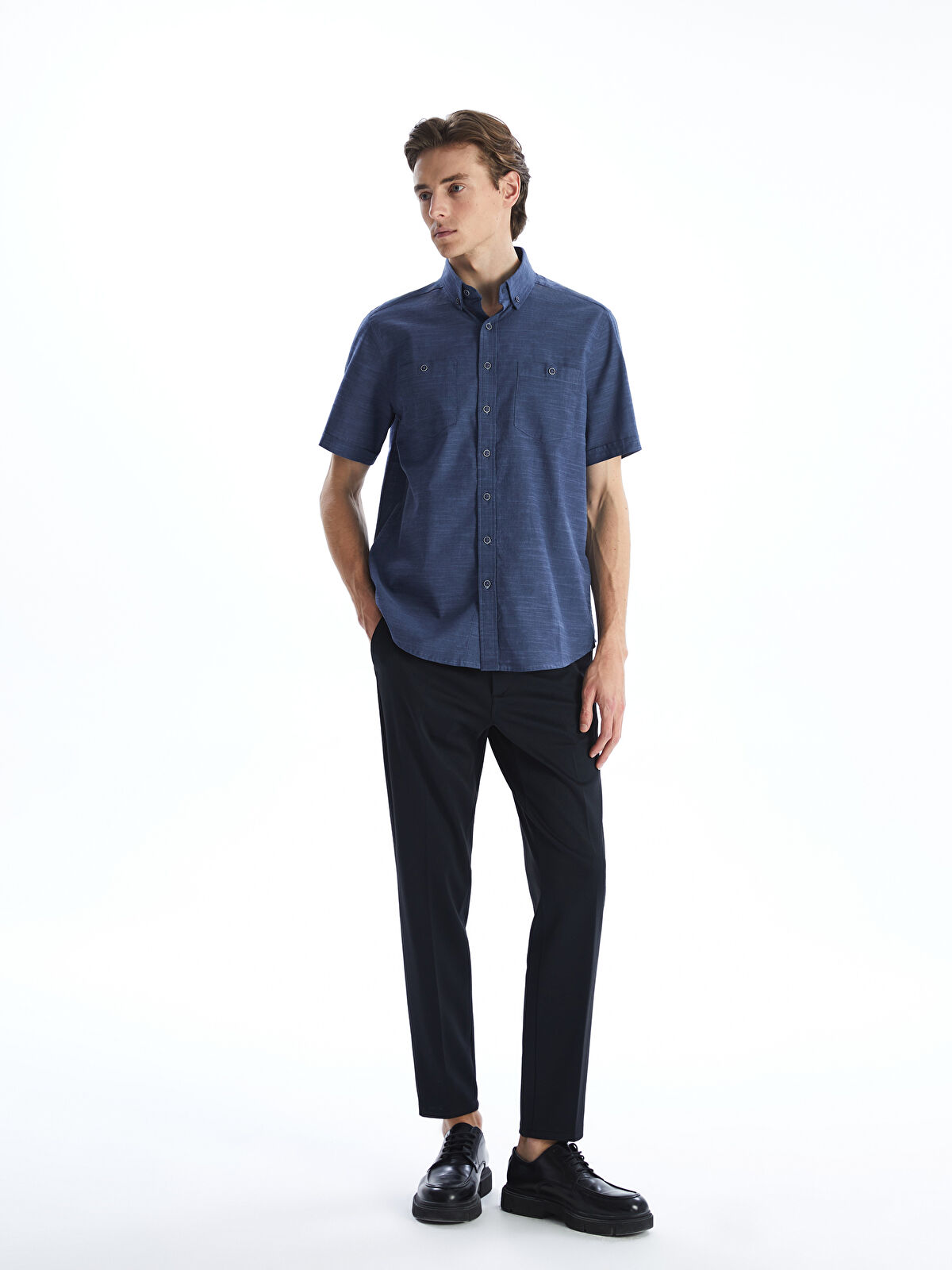 ウェア cuz LCWAIKIKI Classic Regular Fit Short Sleeve Men's Shirt